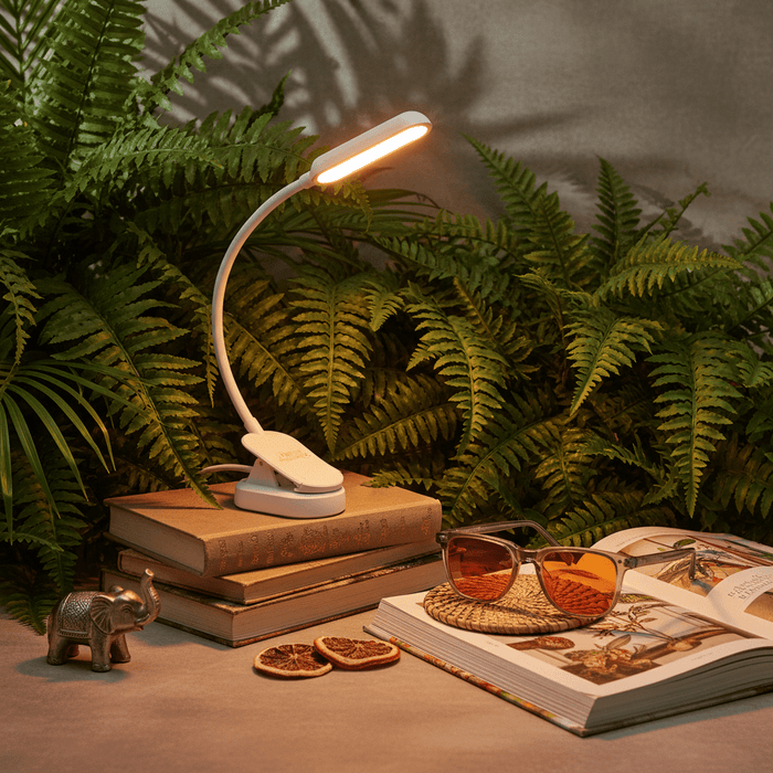 desk lamp with circadian rhythm glasses on nanaka.co
