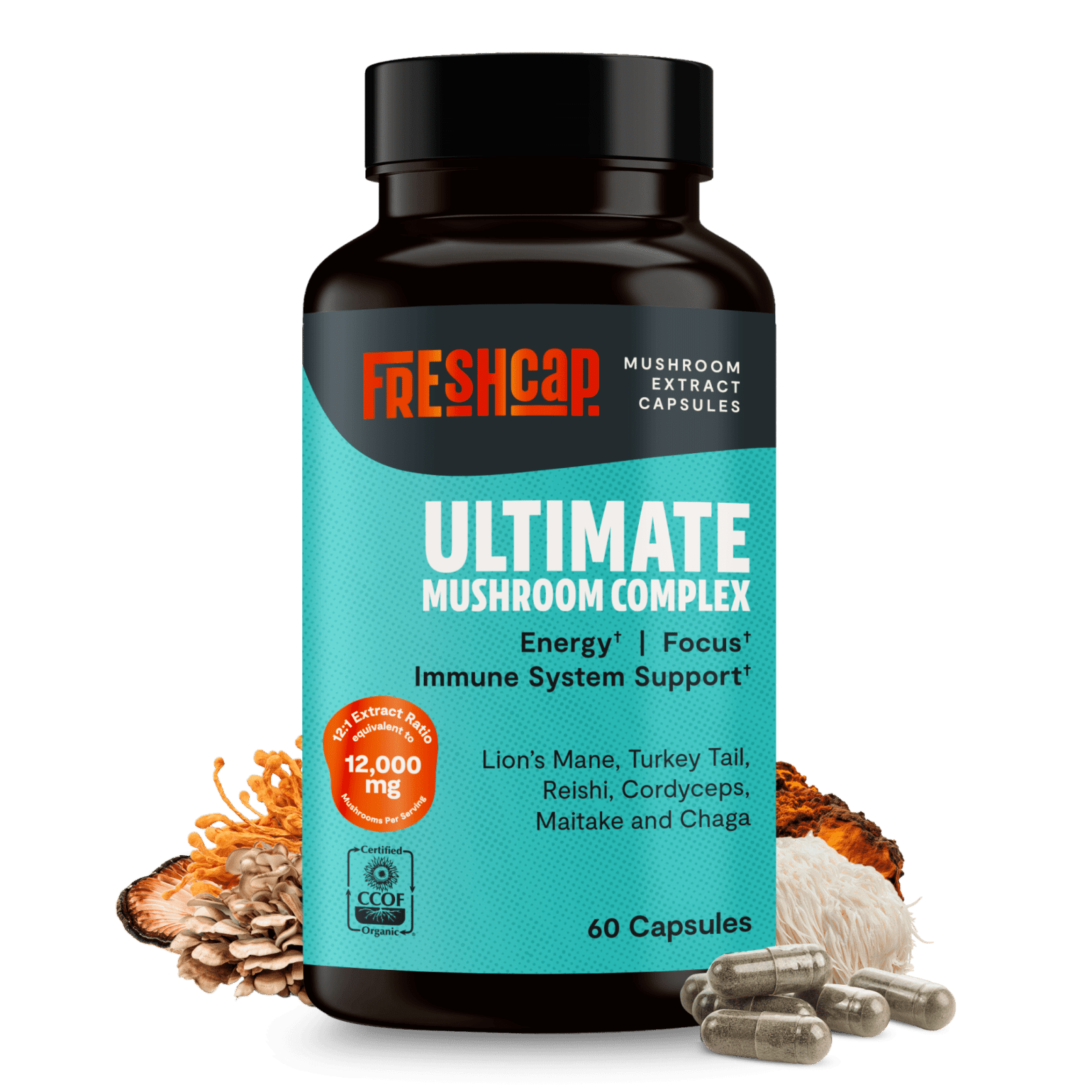 Ultimate Mushroom Complex Capsules by FreshCap Mushrooms