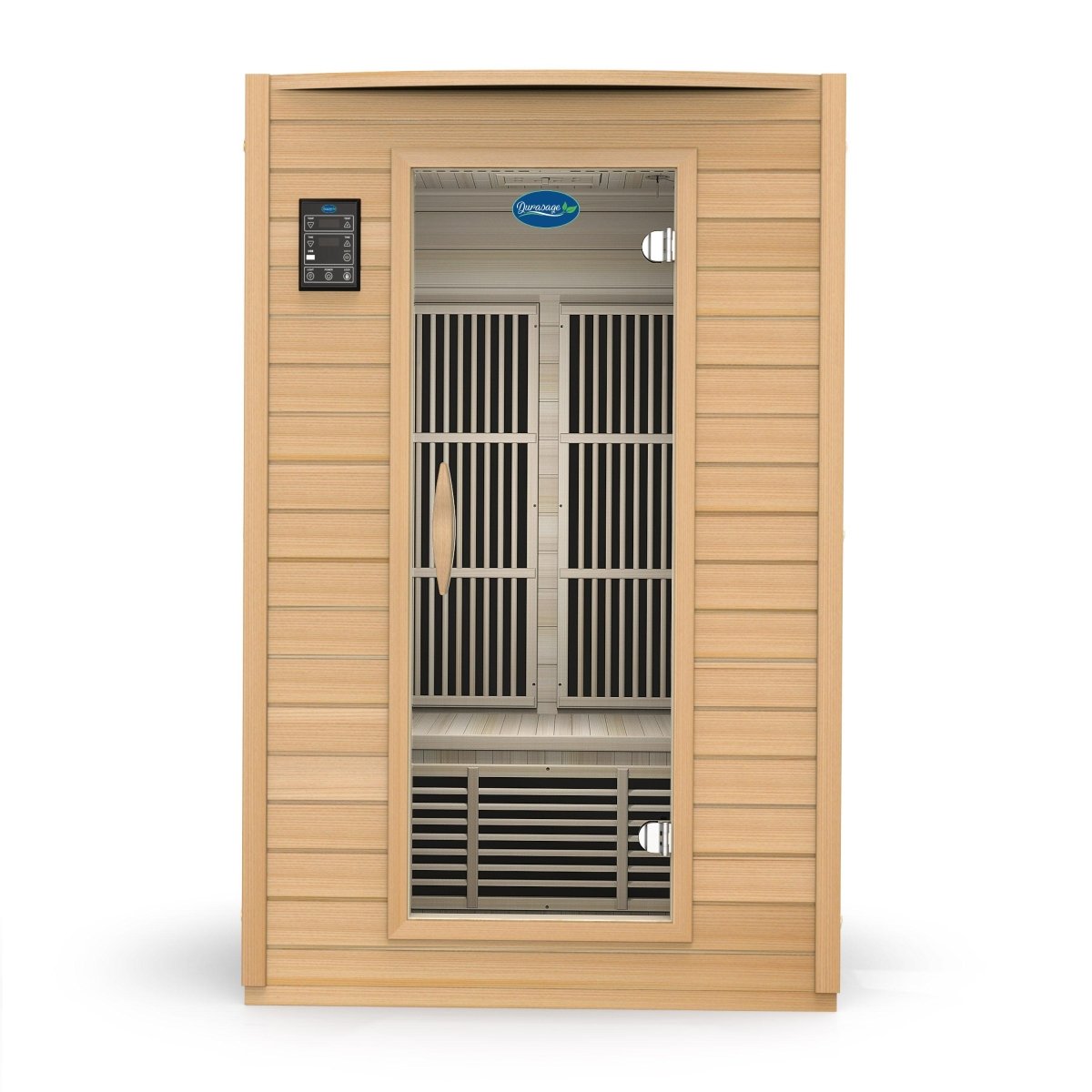 2-Person Carbon Infrared Sauna - Canadian Hemlock Wooden Sauna - 1700 Watts - Premium Audio Durasage Health
