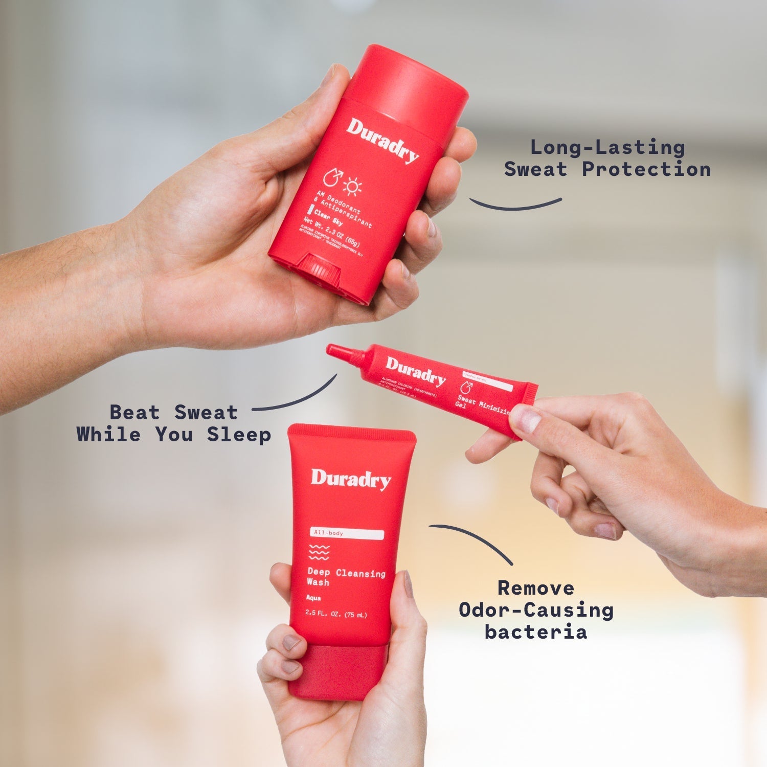 3 - Step System - Stop Excessive Sweating Duradry