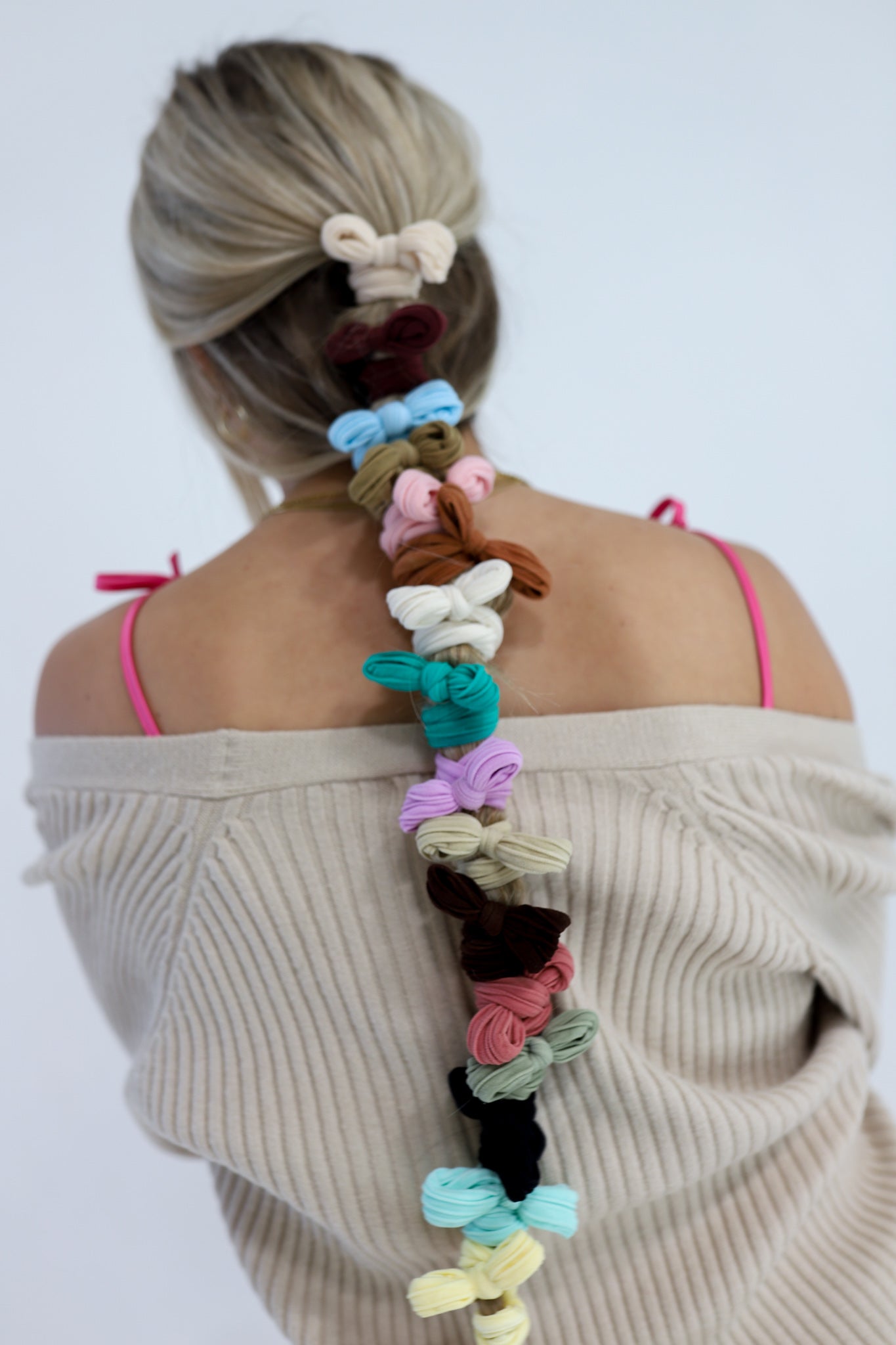 BOW SLICK BACK PONYTAILS (PACK OF 3)