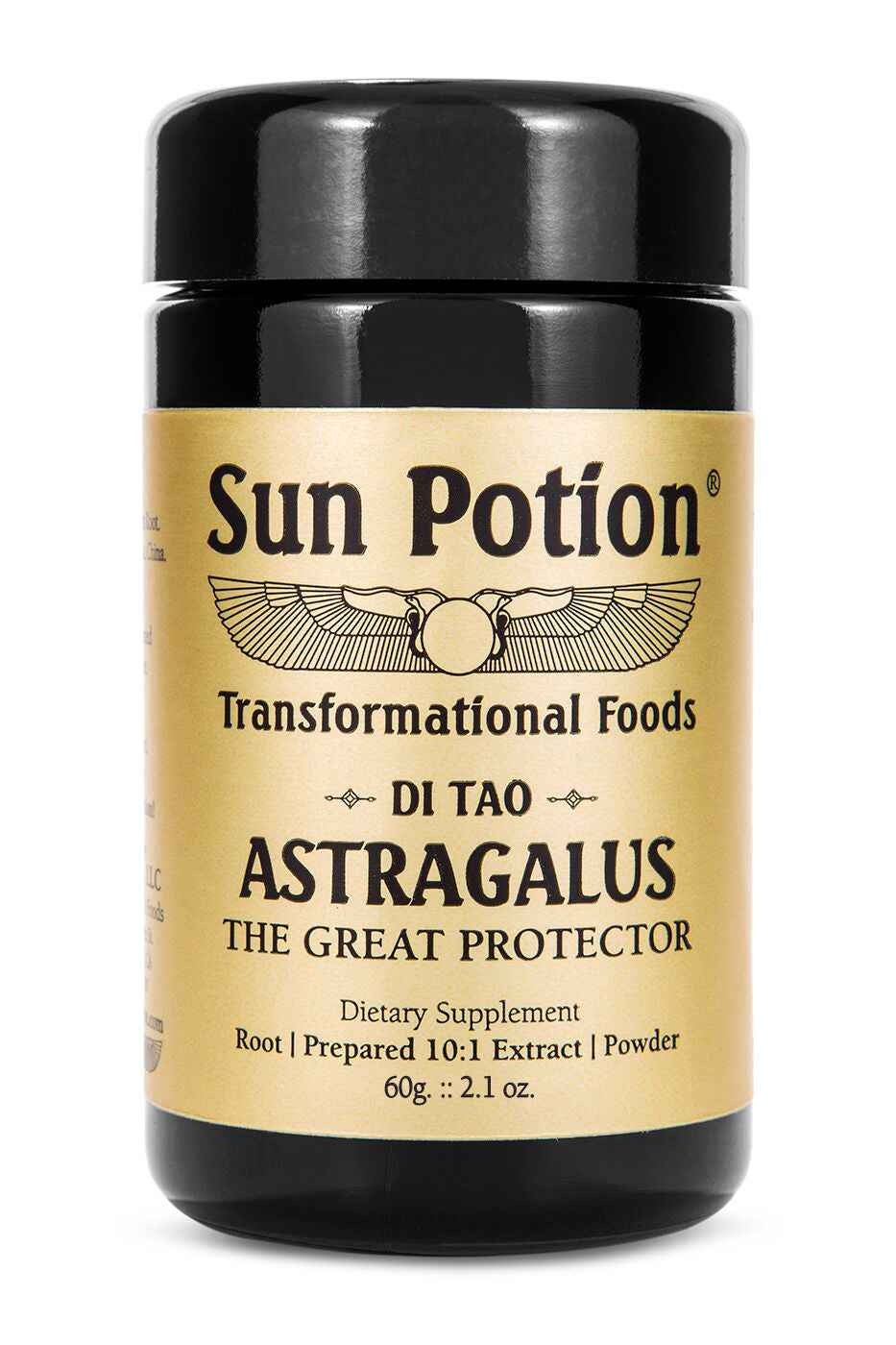 Sun Potion Di Tao Astragalus jar, the great protector, 60 g root 10:1 extract powder, front view