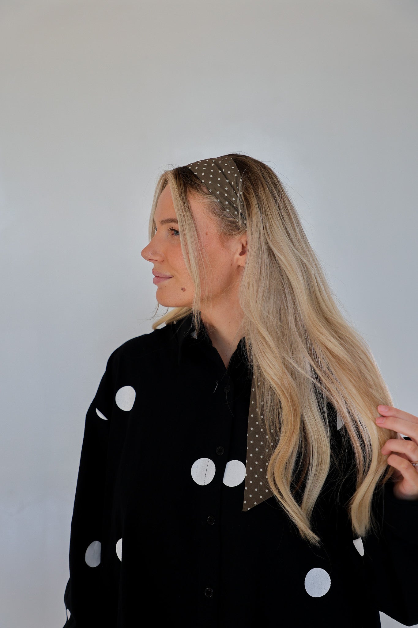 POLKA DOT HAIR SCARF