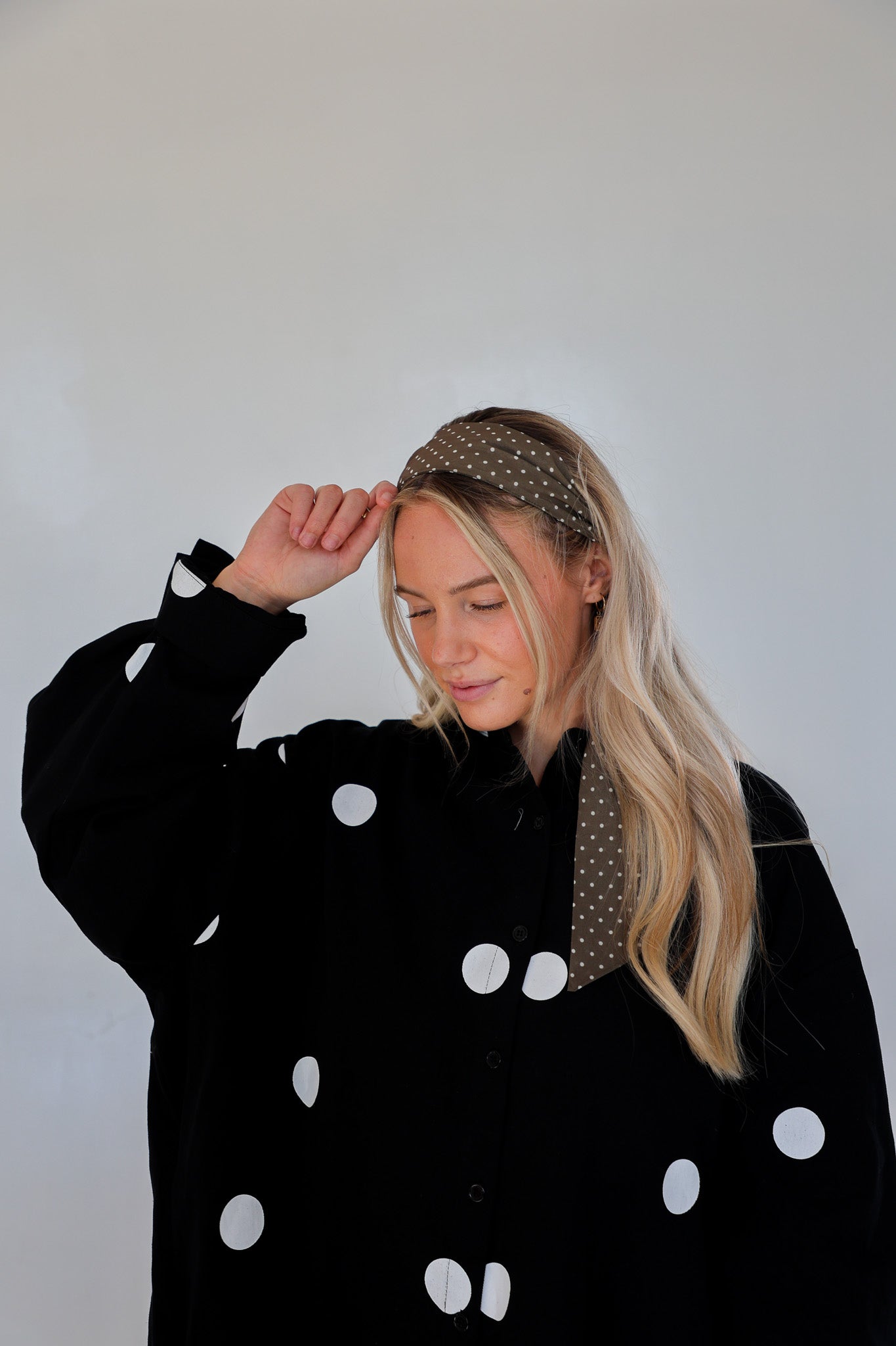 POLKA DOT HAIR SCARF
