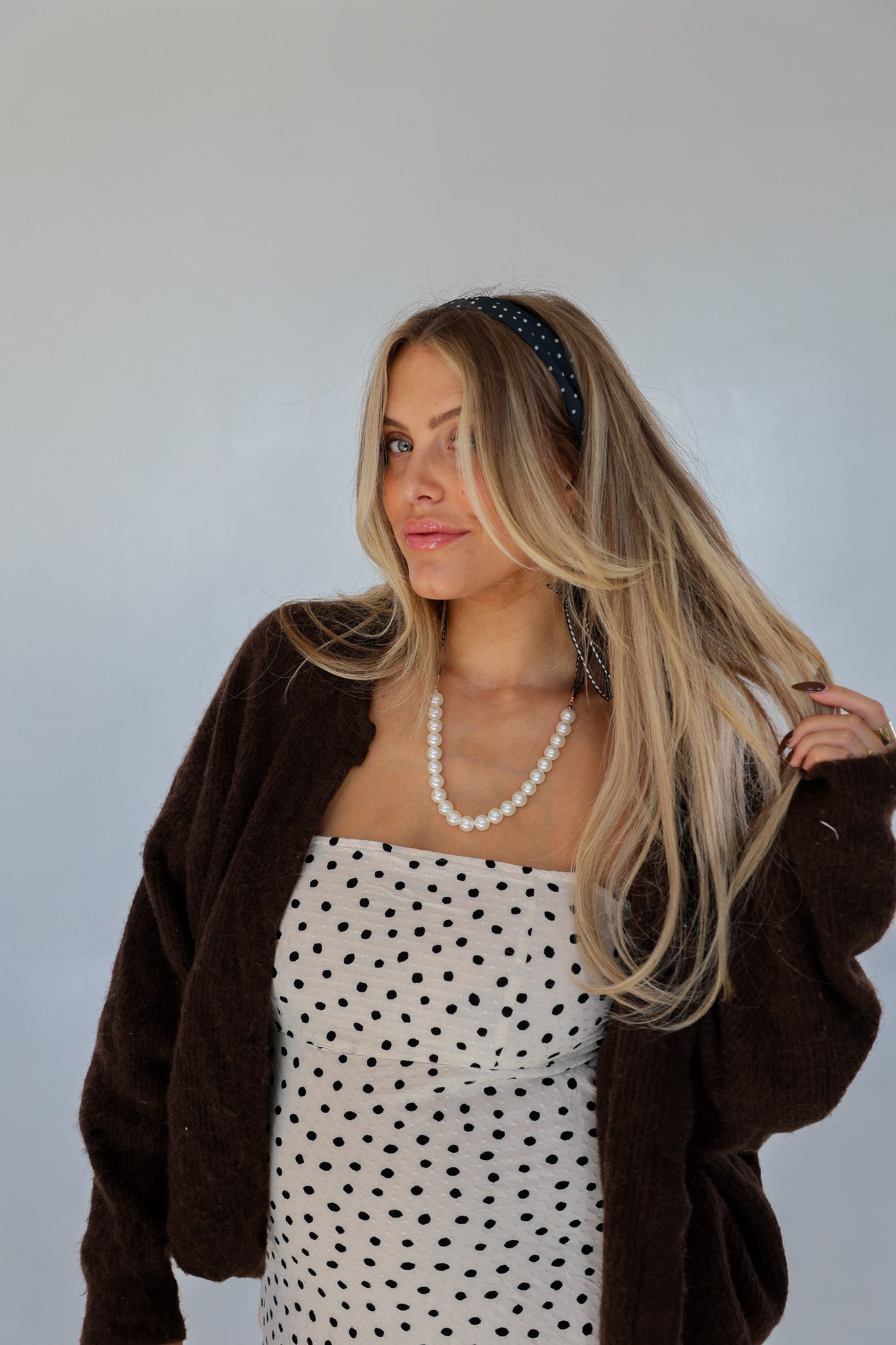 POLKA DOT HAIR SCARF