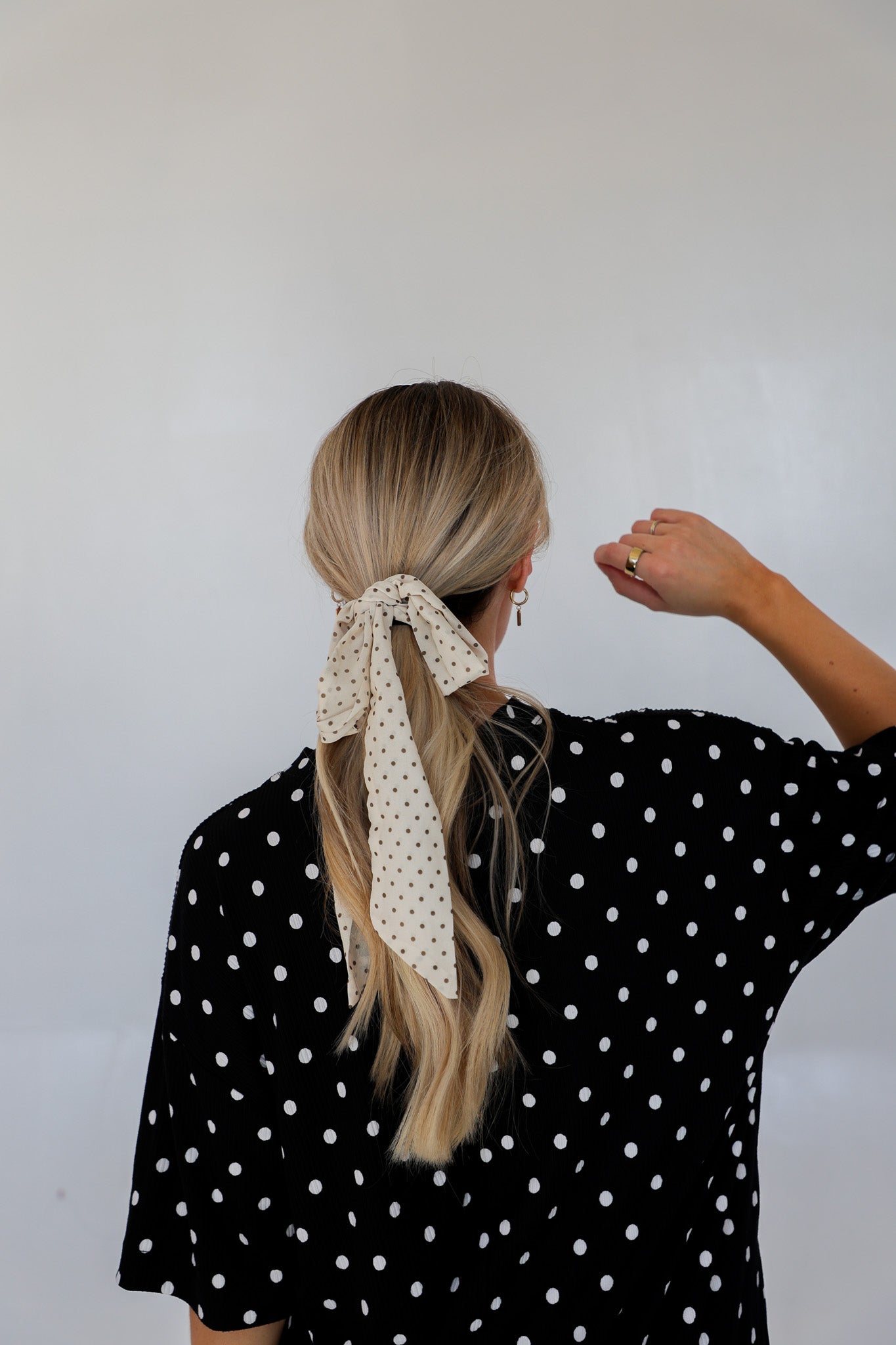 POLKA DOT HAIR SCARF