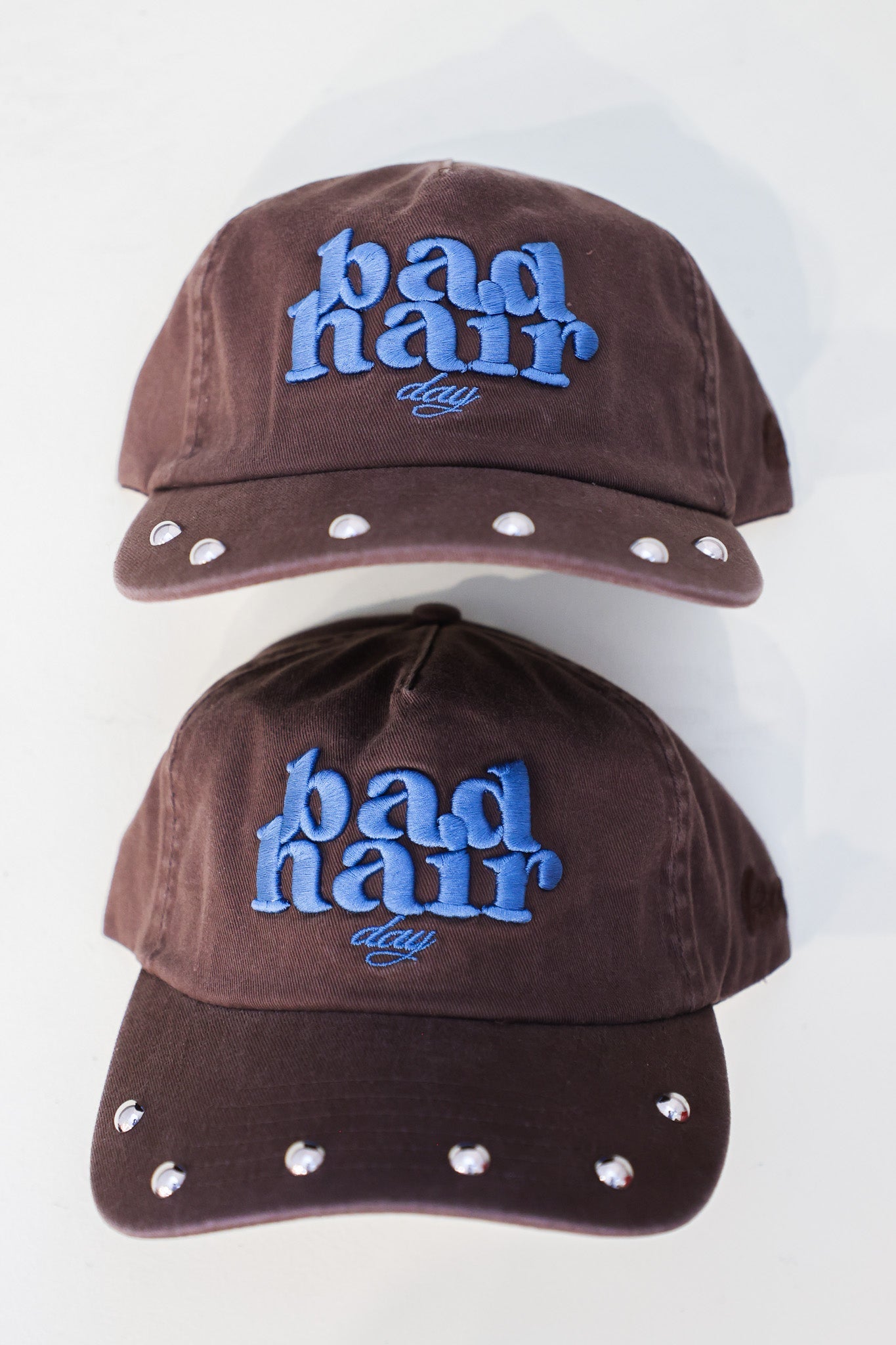 BAD HAIR DAY STUDDED BASEBALL CAP