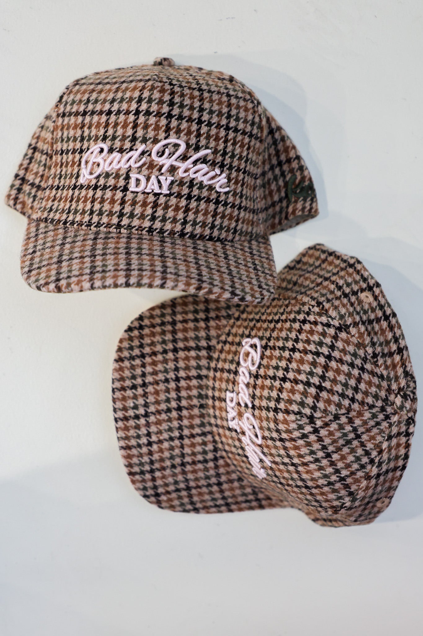 BAD HAIR DAY TWEED HOUNDSTOOTH TRUCKER HAT