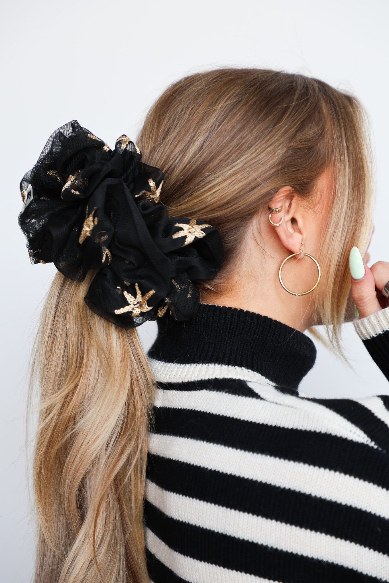 STARRY NIGHT ORGANZA JUMBO SCRUNCHIE