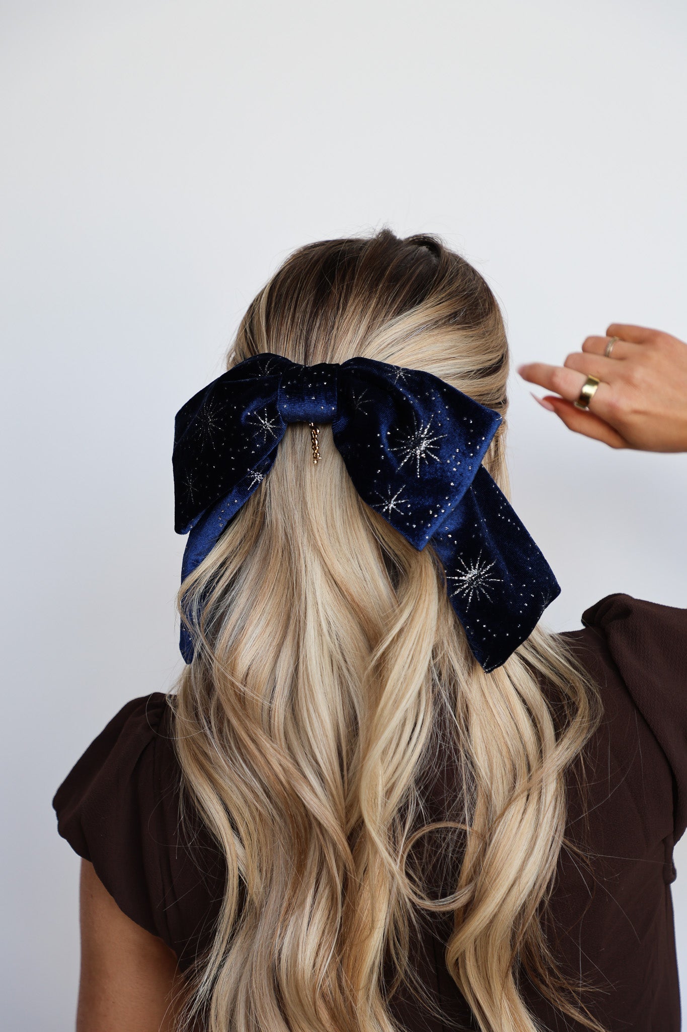 VELVET SLOUCHY BOW