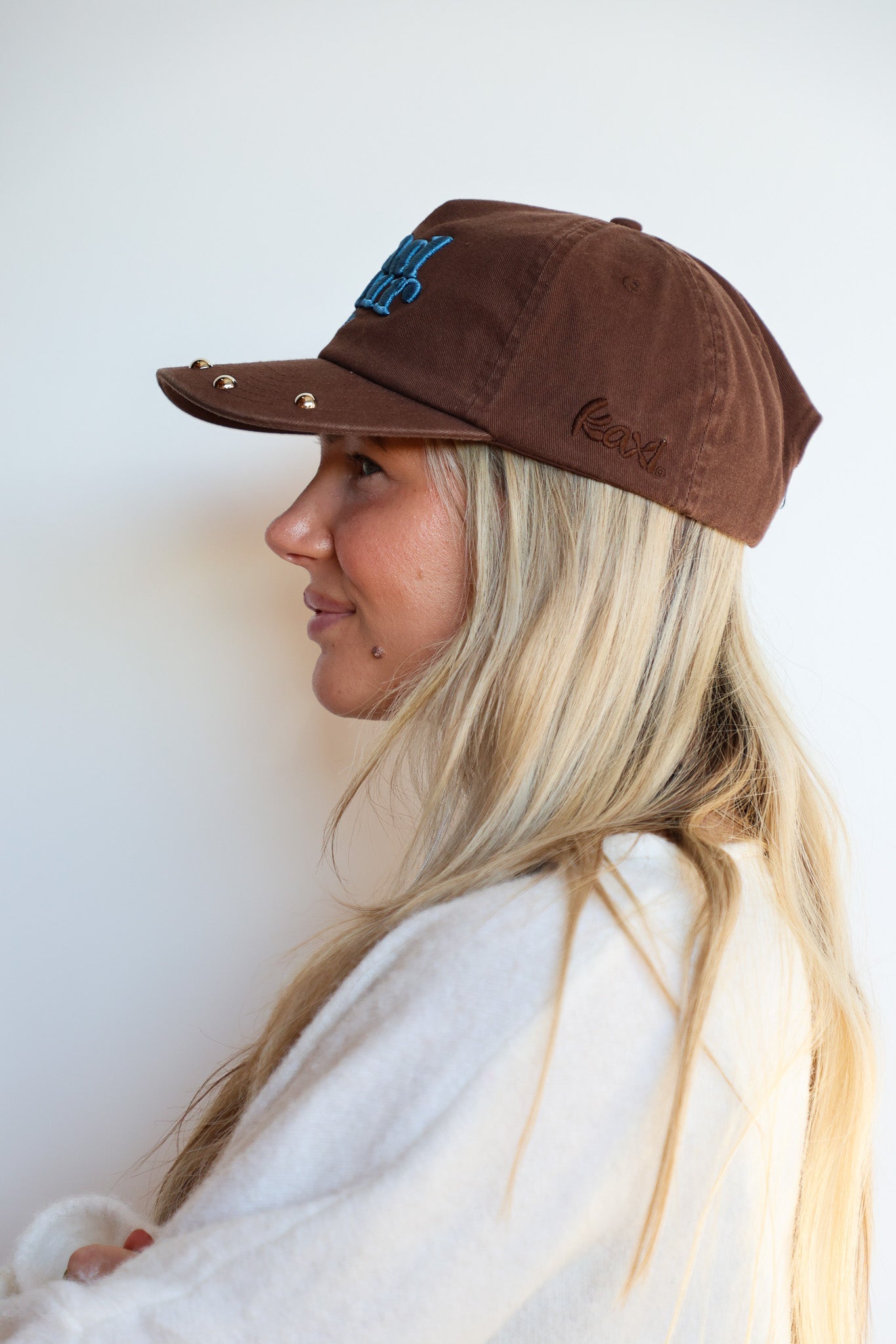 BAD HAIR DAY STUDDED BASEBALL CAP