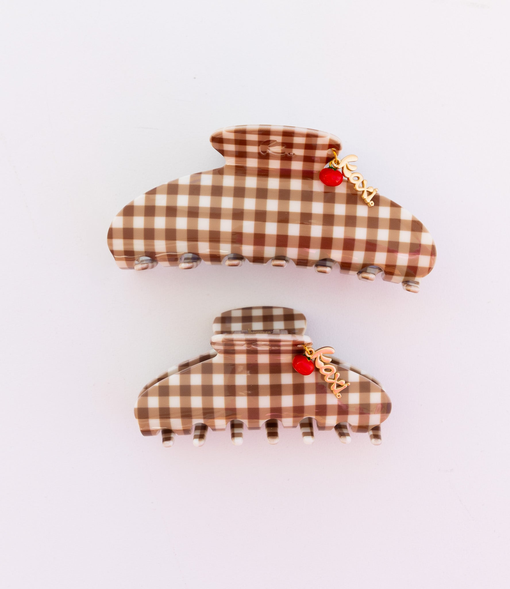 BROWN GINGHAM TOMATO CHARM CLAW