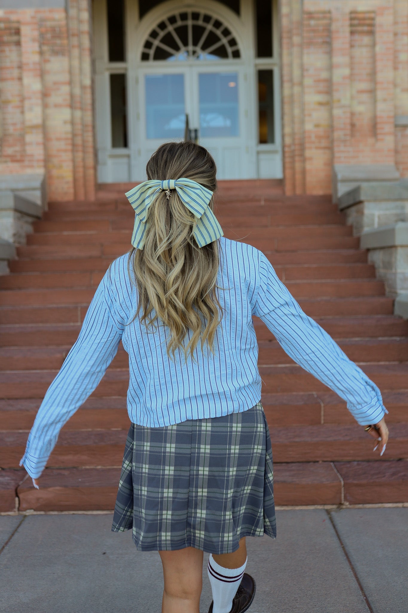 UNIVERSITY STRIPED SLOUCHY BOW