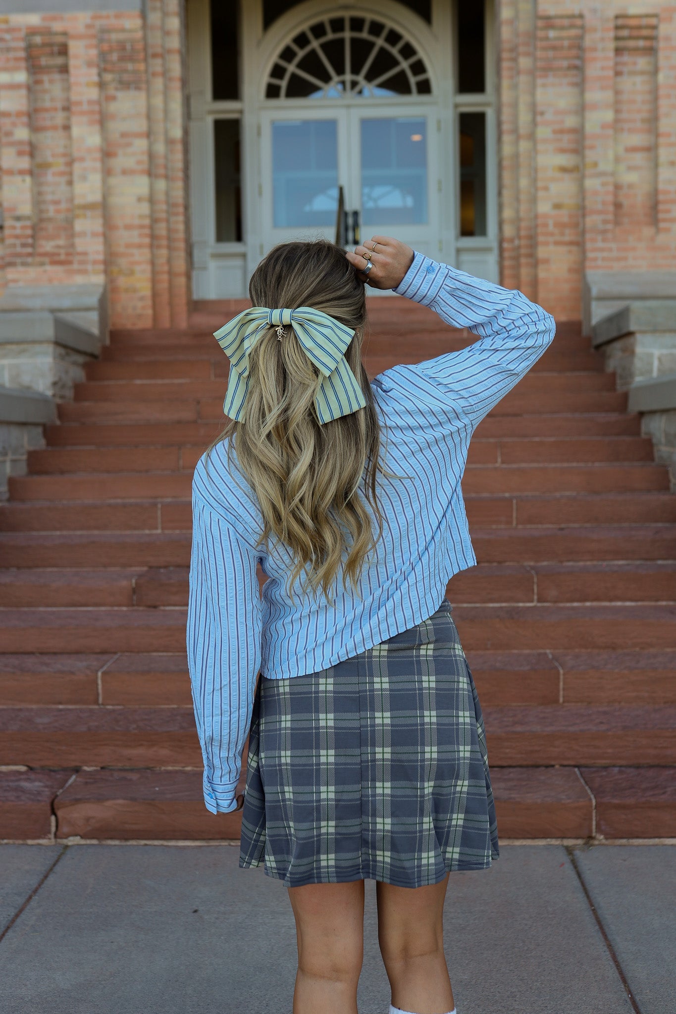 UNIVERSITY STRIPED SLOUCHY BOW