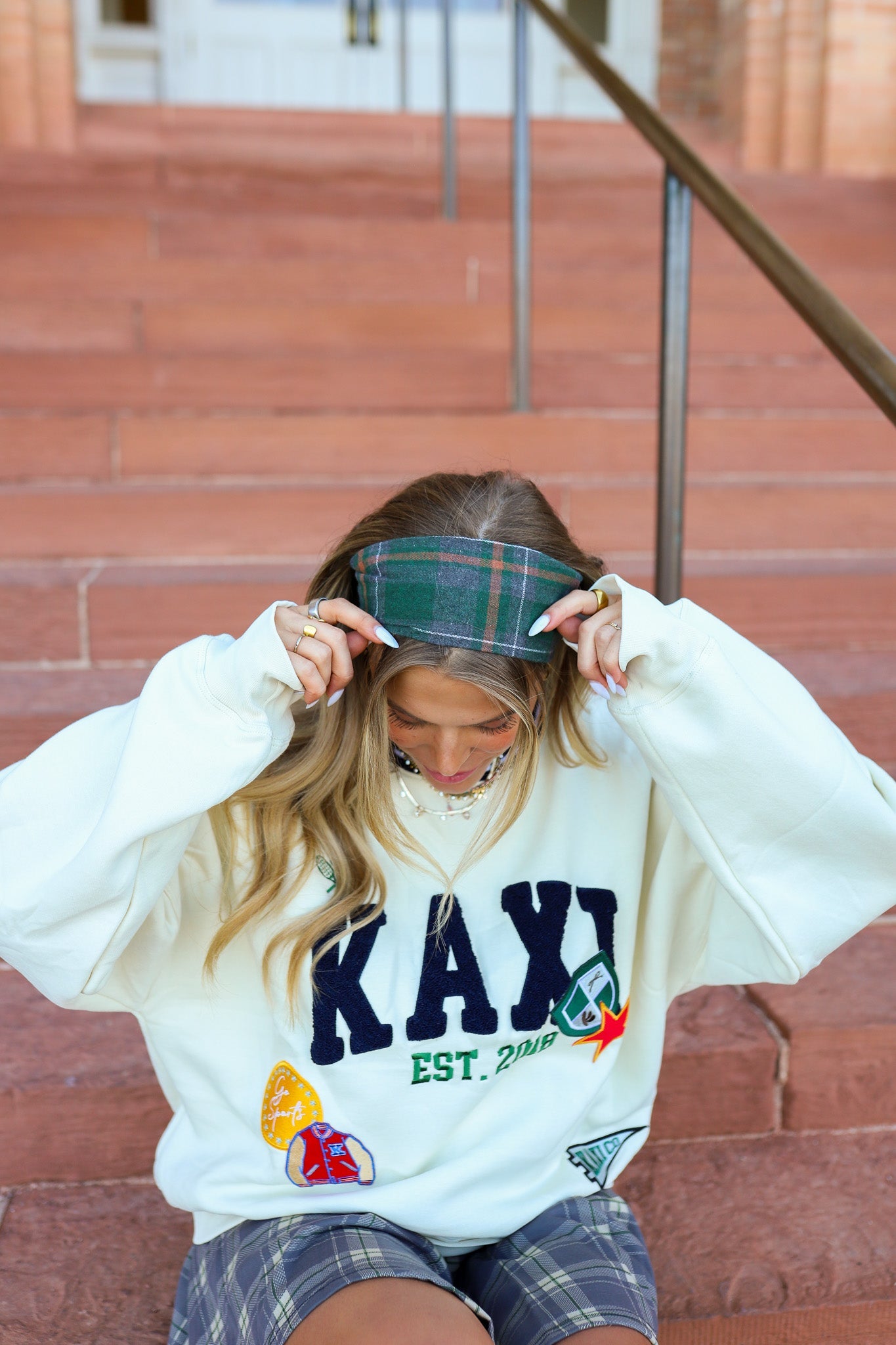 UNIVERSITY PLAID SOFT HEADBAND