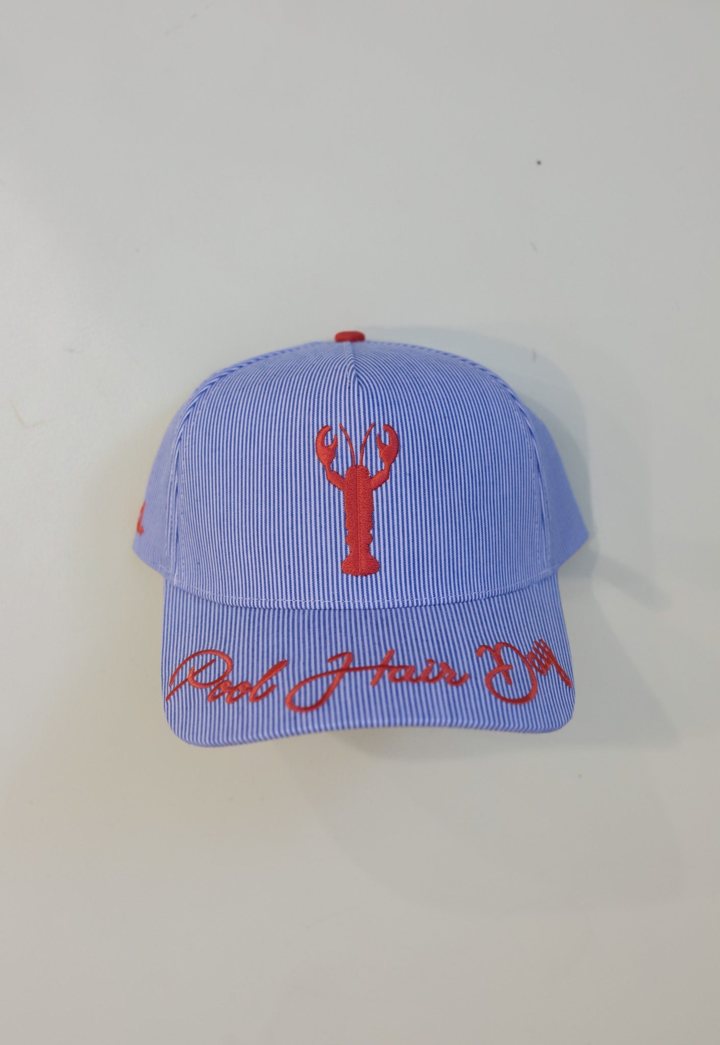 POOL HAIR DAY STRIPED TRUCKER HAT