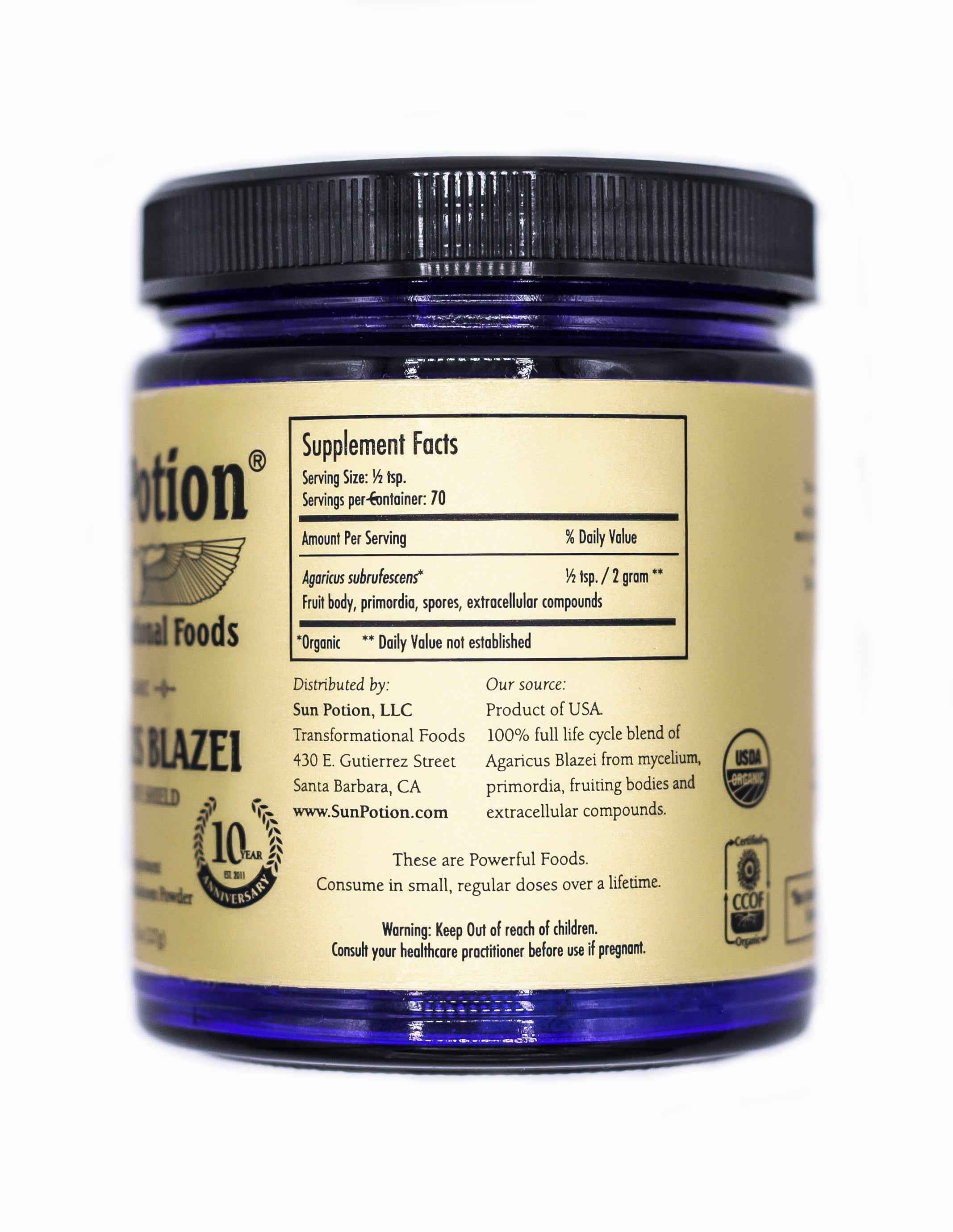 Agaricus Blazei (Organic) Sun Potion
