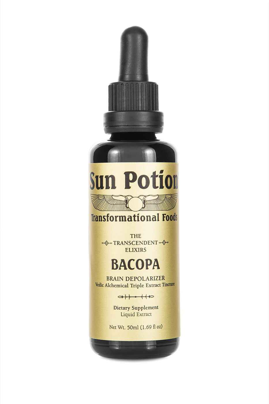Sun Potion Bacopa Transcendent Elixir 50 ml dropper bottle, front view