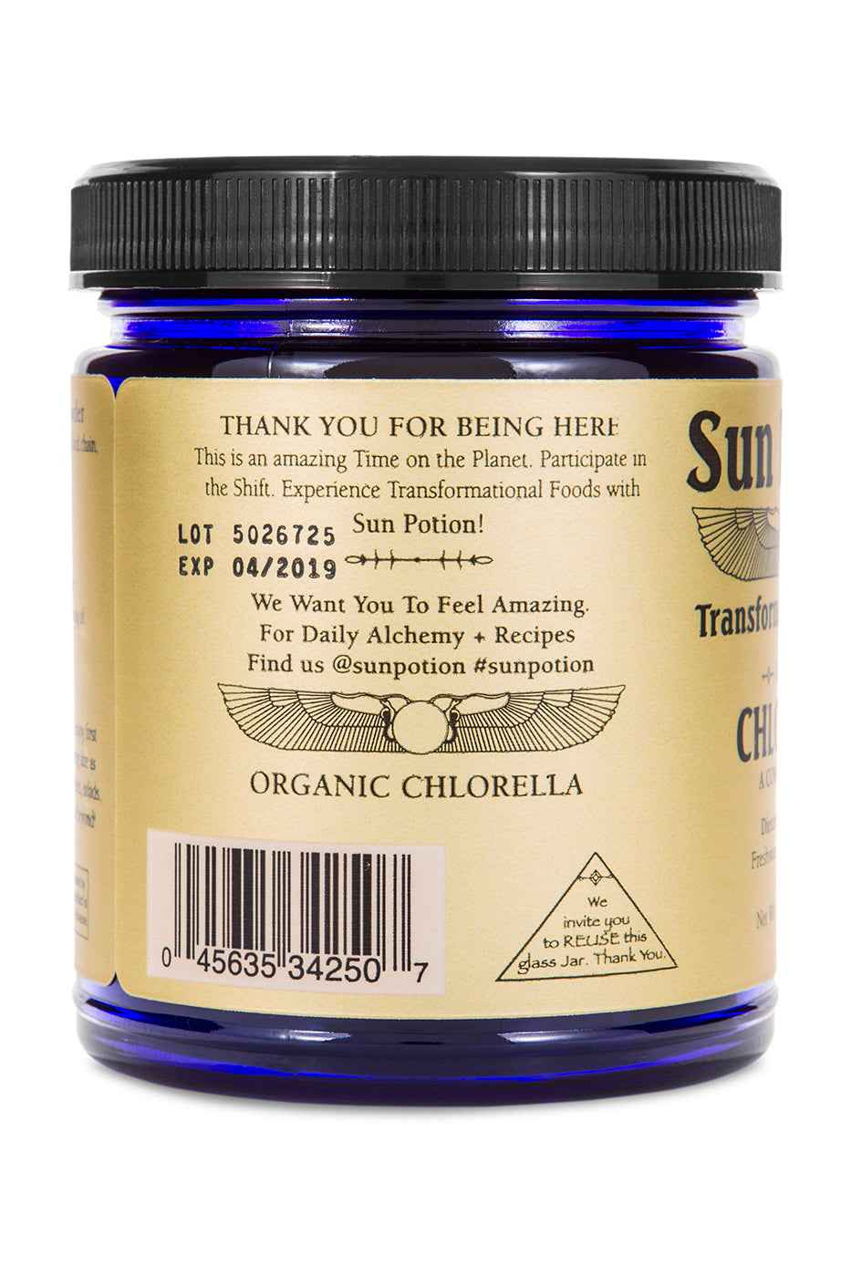 Chlorella Powder (Organic, Sound Processed) Sun Potion