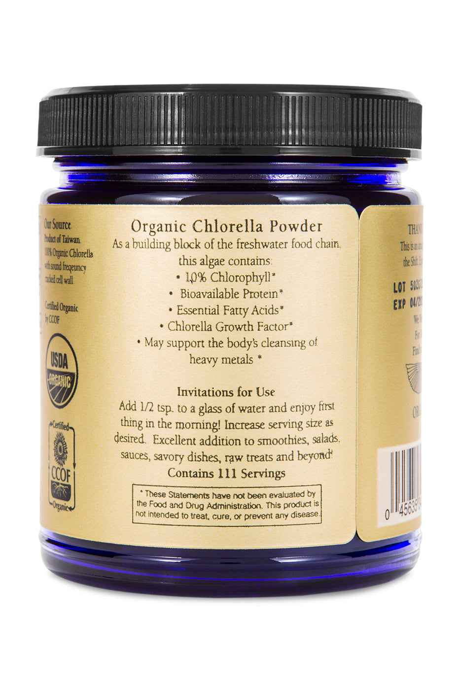 Chlorella Powder (Organic, Sound Processed) Sun Potion