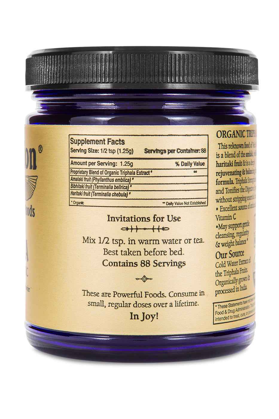 Triphala (Organic Cold Water Extract Powder) Sun Potion