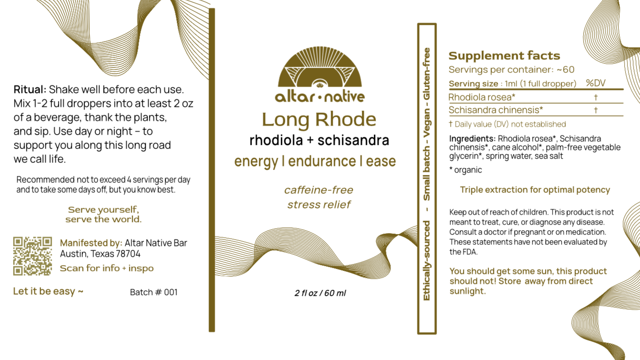 (PRE-ORDER) Long Rhode ⟡ Rhodiola + Schisandra Adaptogen Drops