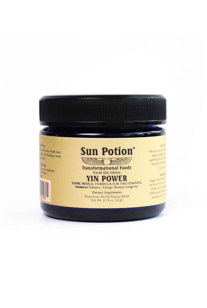 Sun Potion Yin Power Travel Ally Edition small jar, tonic herbal formula for the feminine