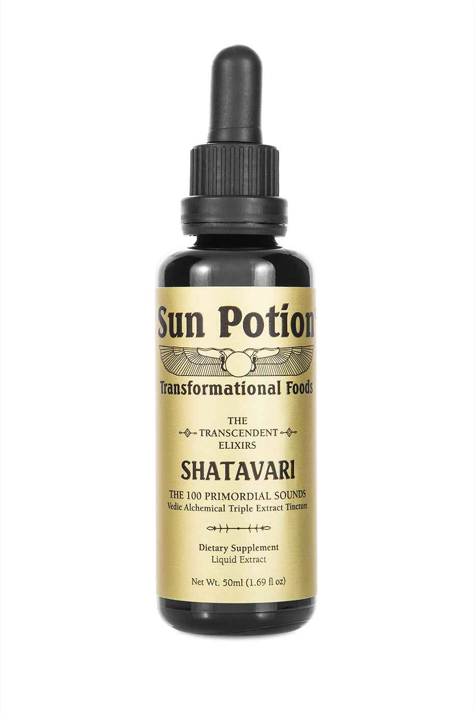Sun Potion Shatavari Transcendent Elixir 50 ml dropper bottle, front view