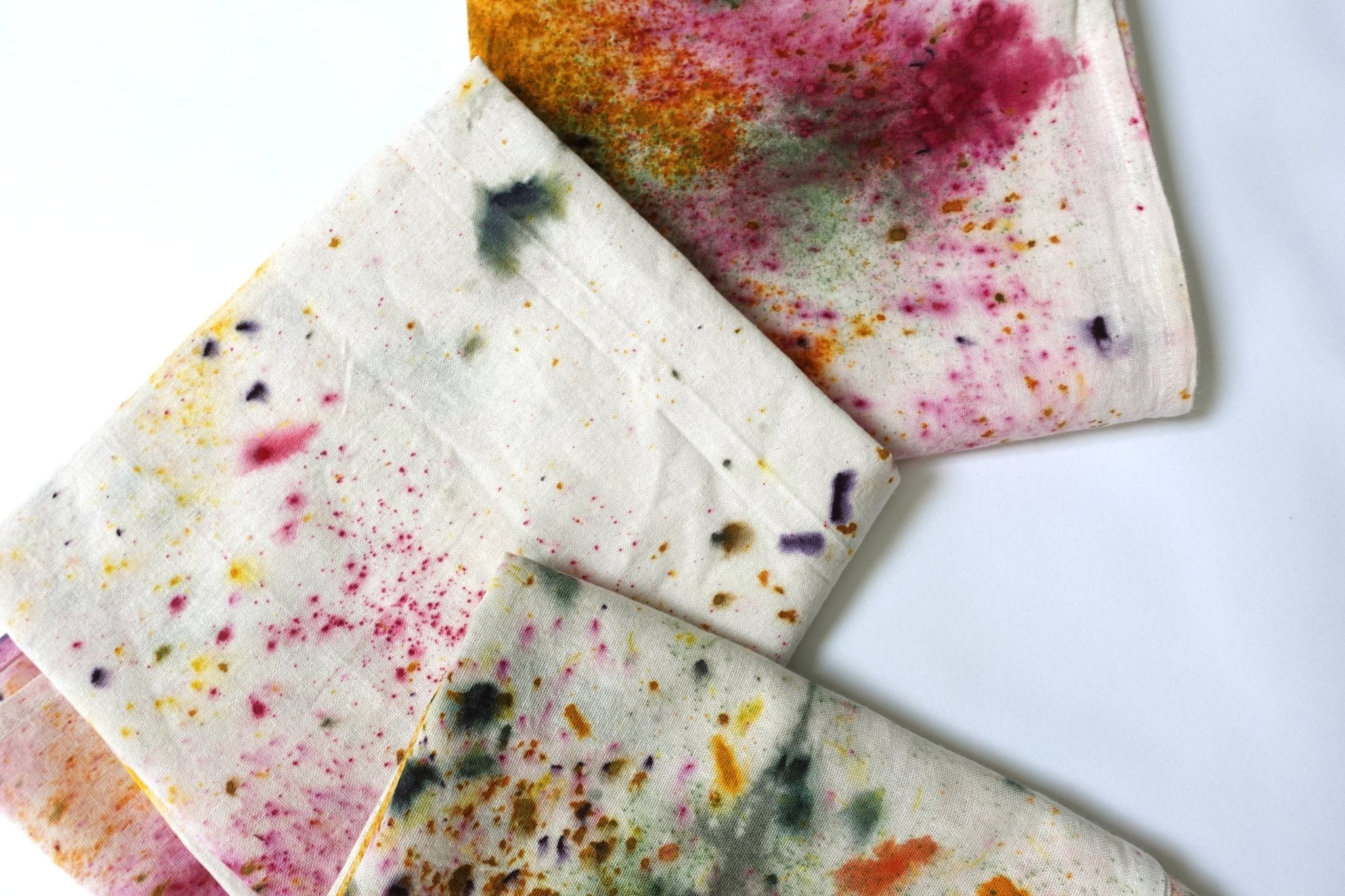 Abstract Botanically Dyed Recycled Cotton Tea Towel dyekween