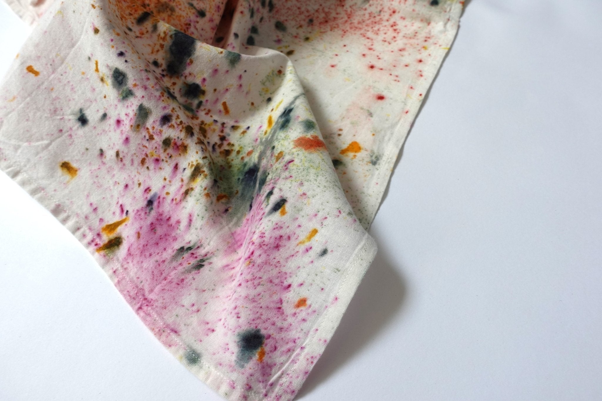 Abstract Botanically Dyed Recycled Cotton Tea Towel dyekween
