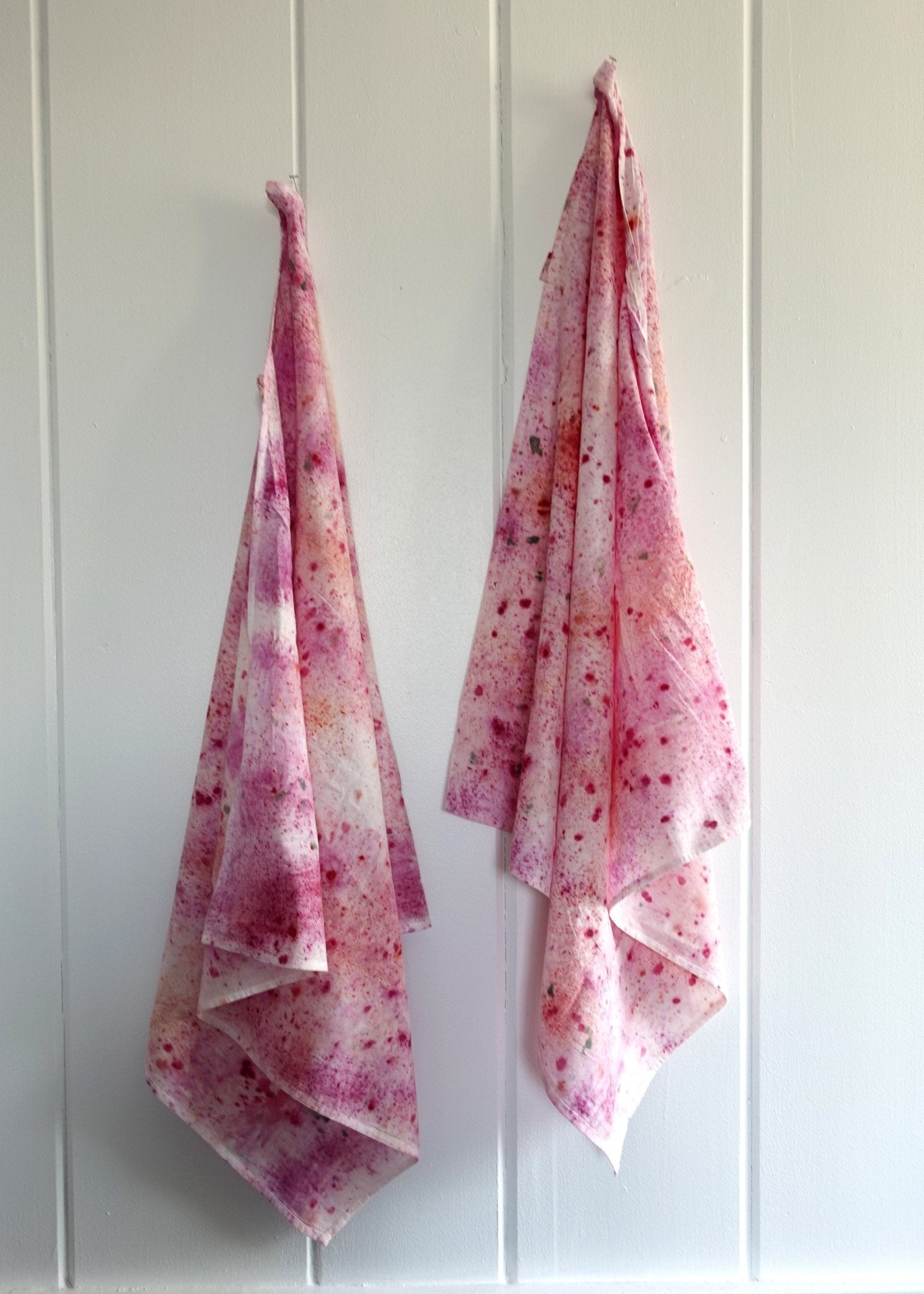 Abstract Botanically Dyed Recycled Cotton Tea Towel dyekween