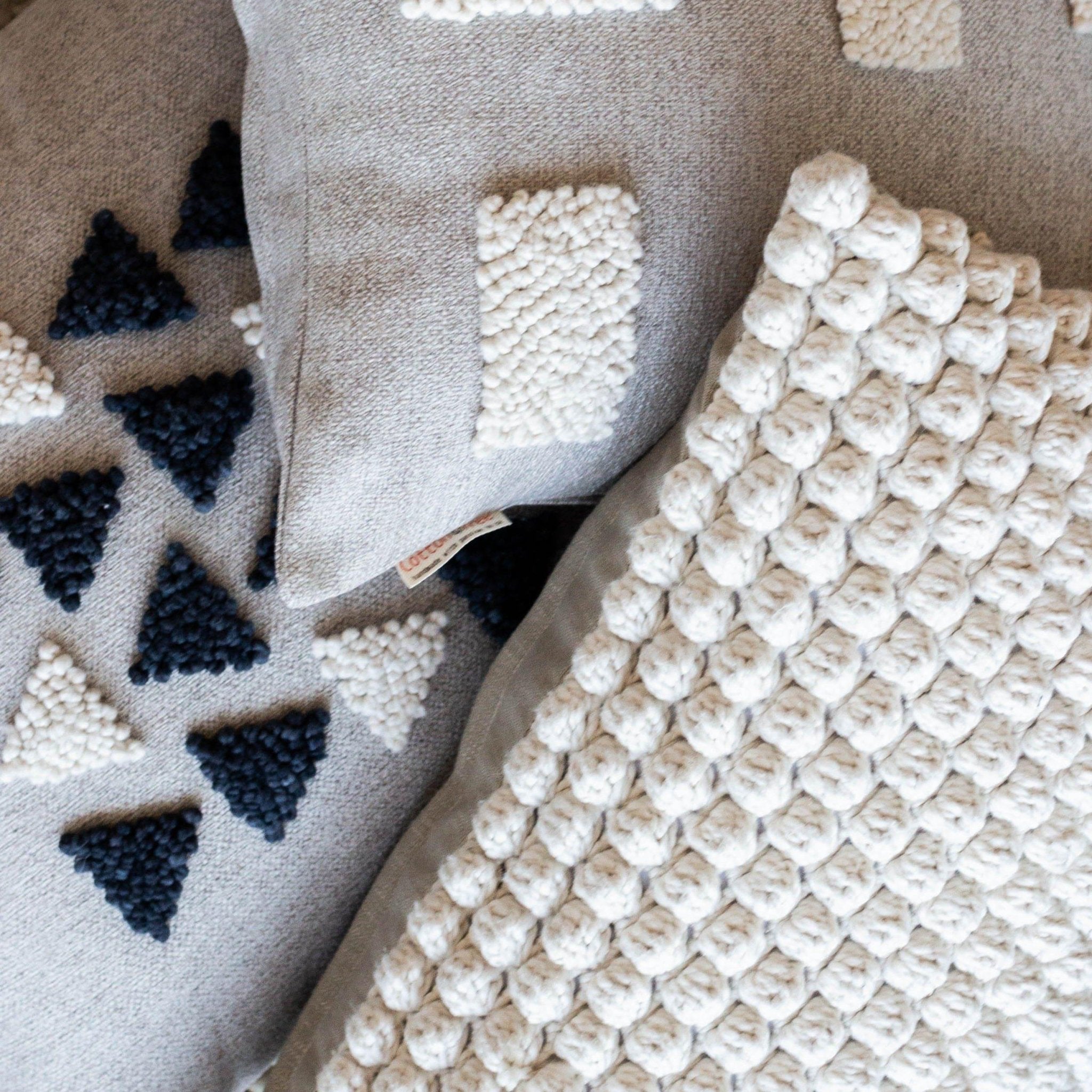 AfriScandi Harvest Wool + Cotton Throw Pillow Kanju Interiors