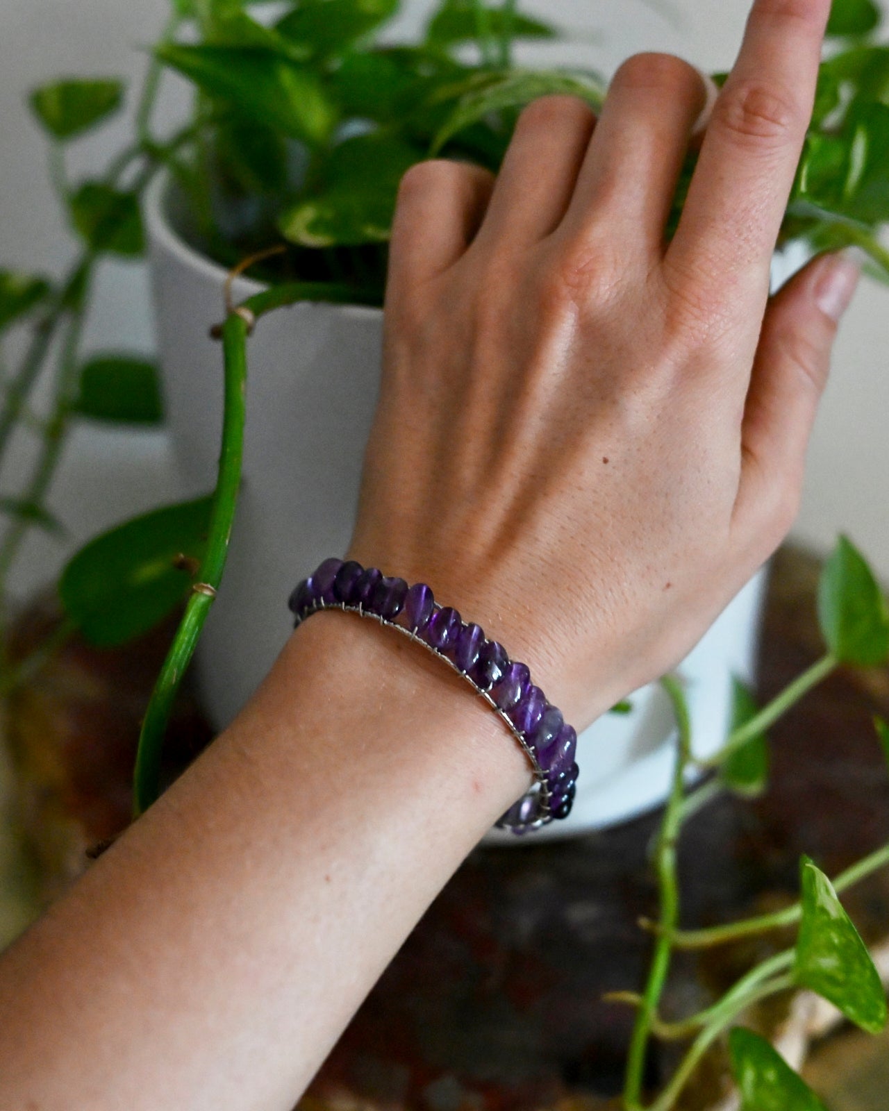 Amethyst Bangle CRYSTALS.COM