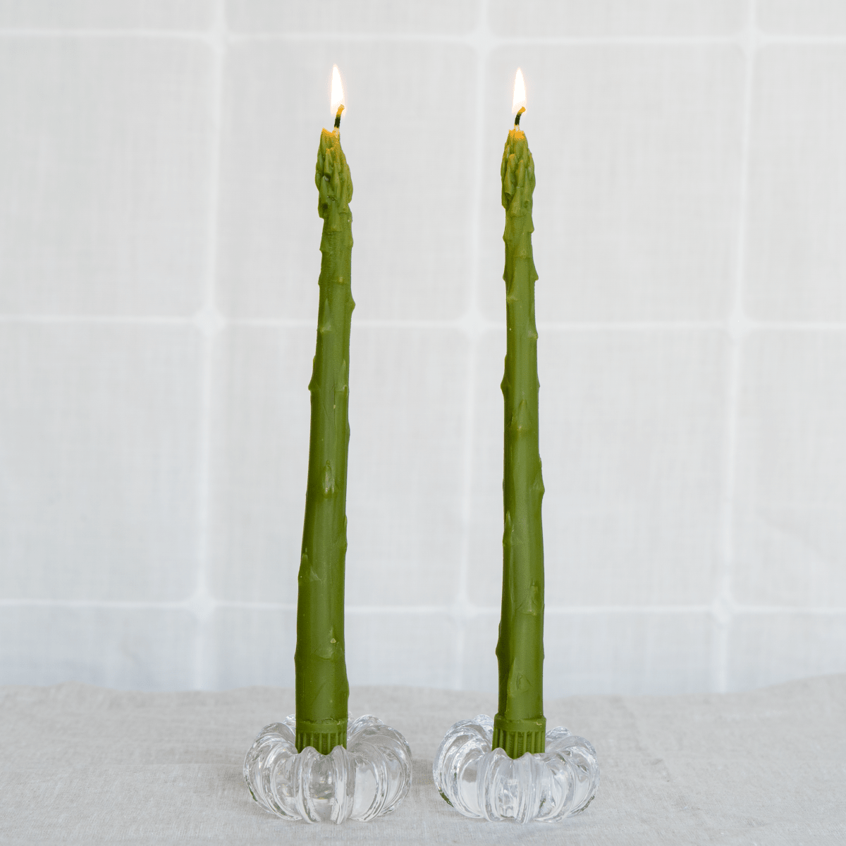 Asparagus Taper Beeswax Candles Happy Organics