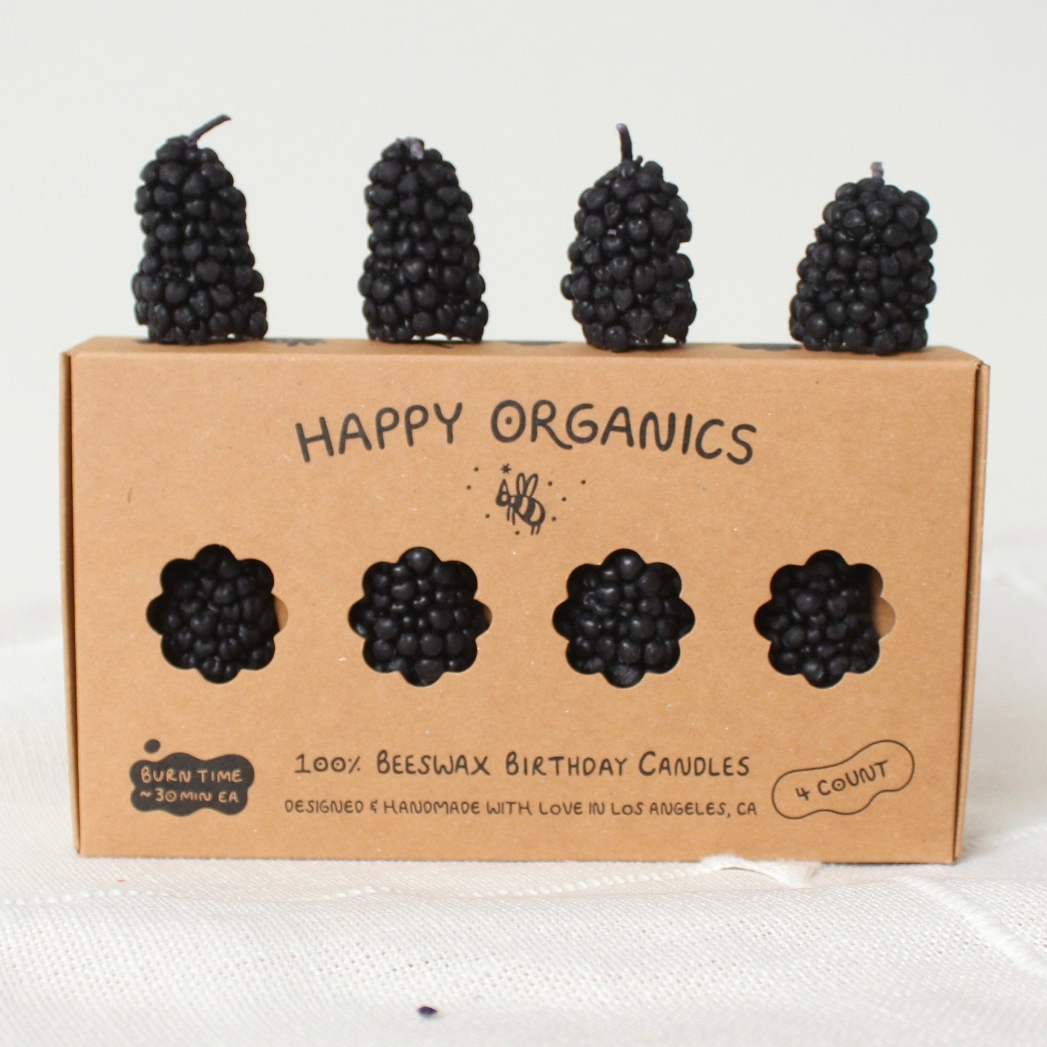 Beeswax Blackberry Birthday Candles Happy Organics