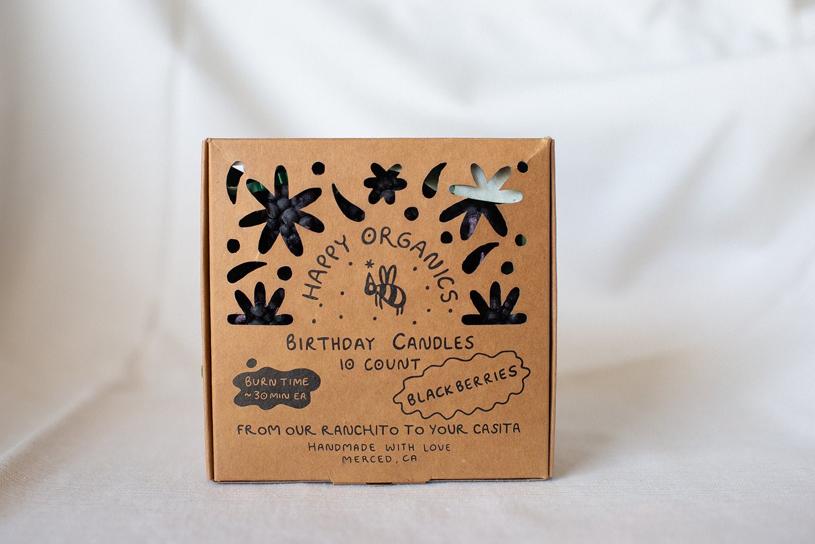 Beeswax Blackberry Birthday Candles Happy Organics
