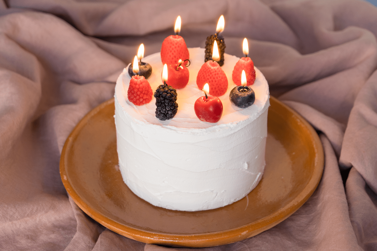 Beeswax Mixed Berry Birthday Candles Happy Organics