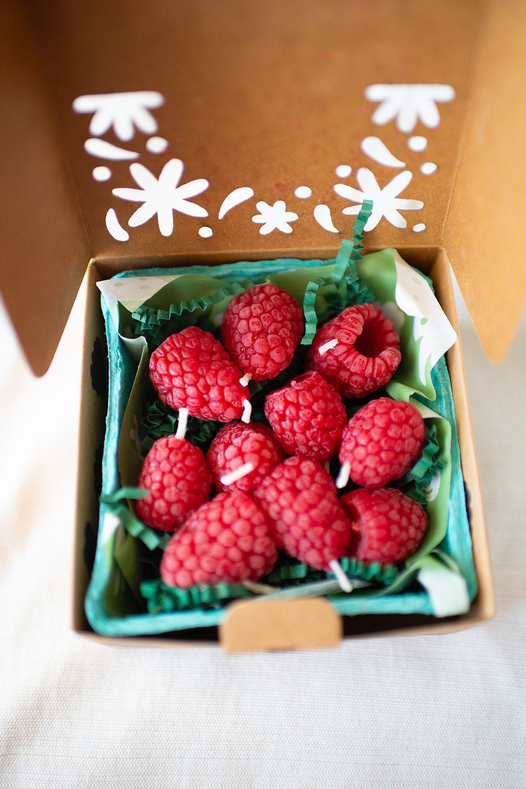 Beeswax Raspberry Birthday Candles Happy Organics