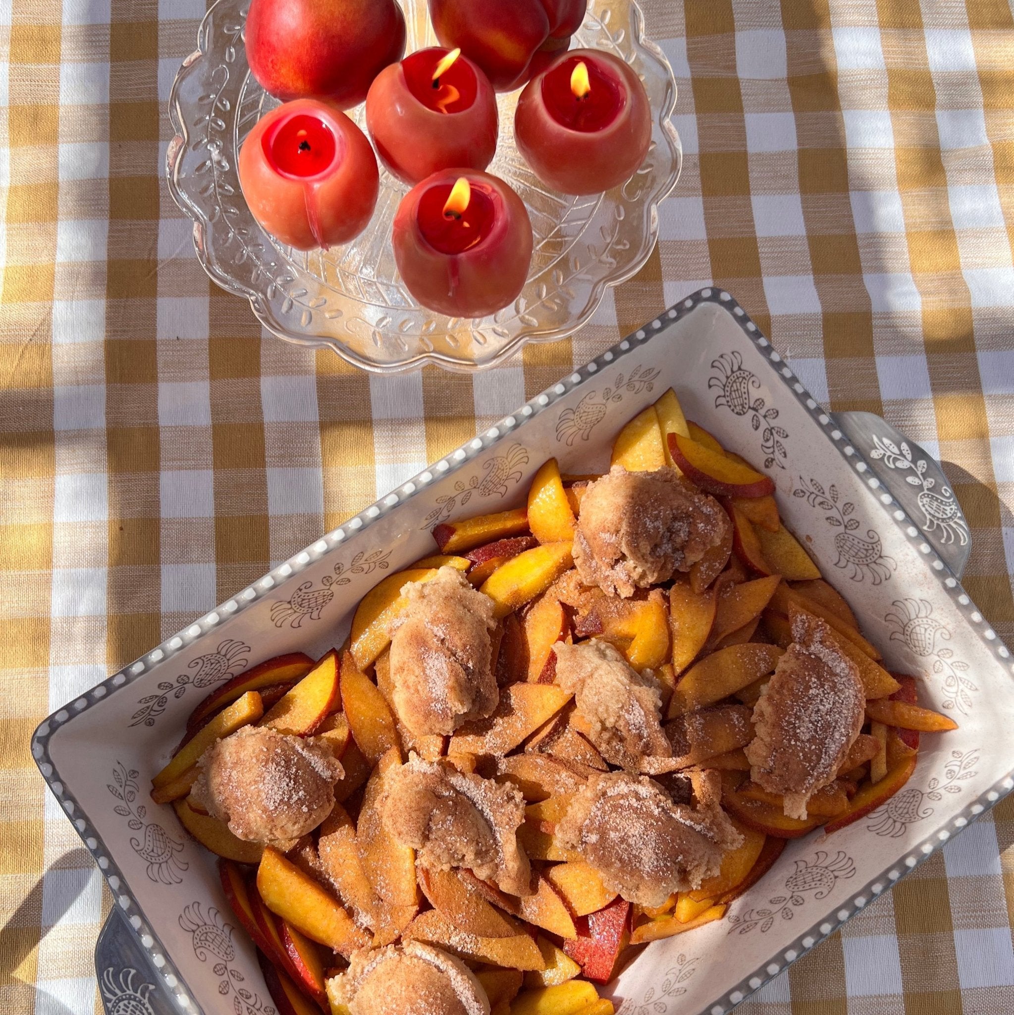 BEESWAX YELLOW PEACHES CANDLES - SET OF 4 Happy Organics