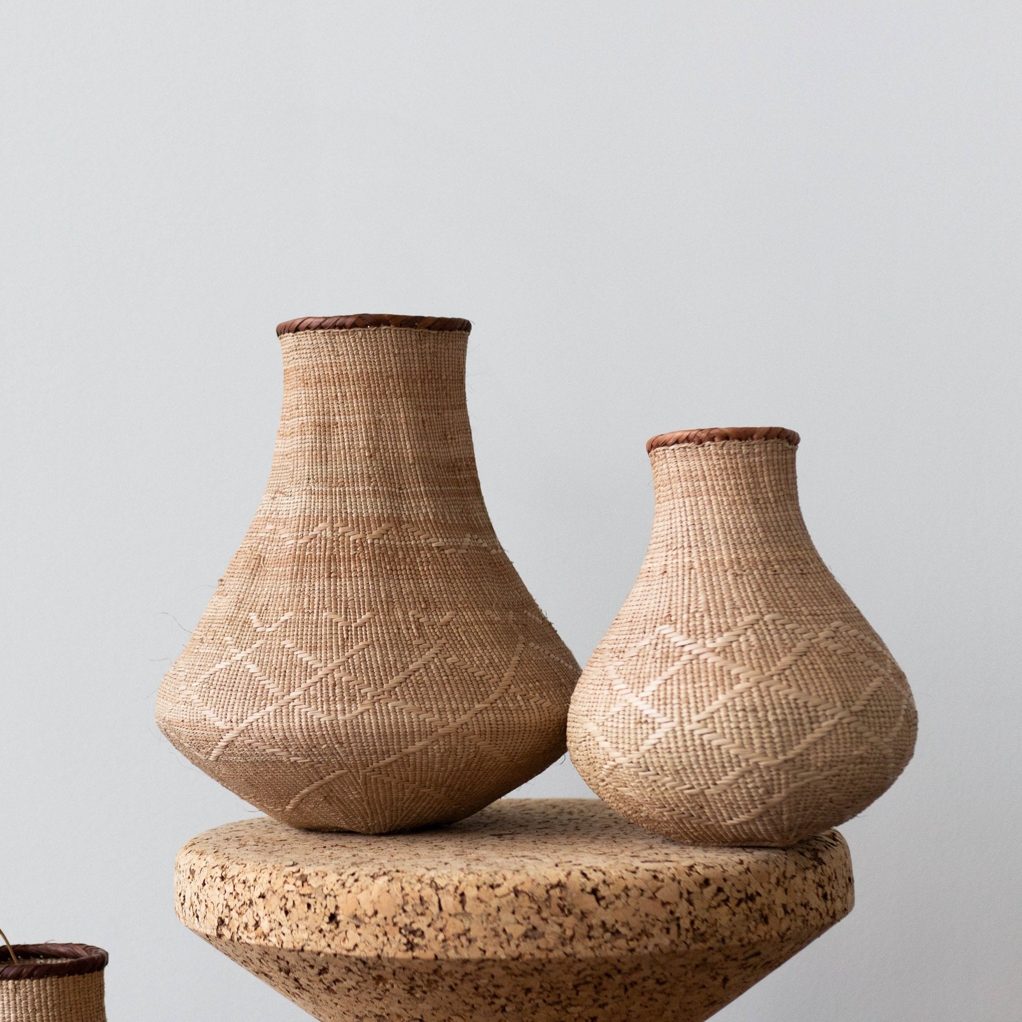 Binga Nongo Natural Woven Gourd Basket Kanju Interiors