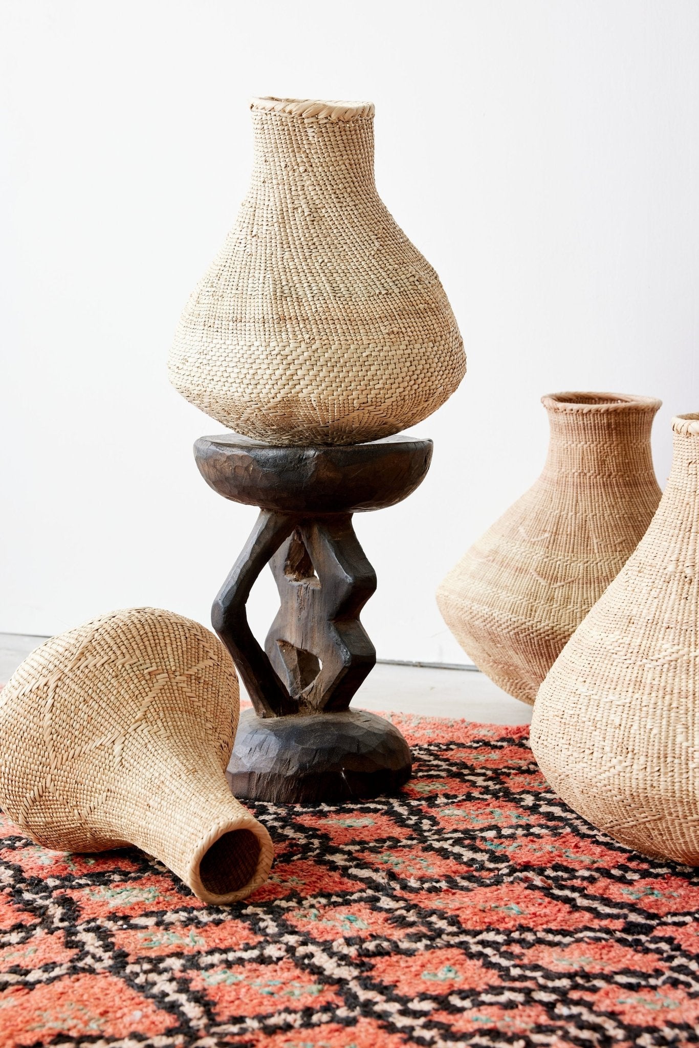 Binga Nongo Natural Woven Gourd Basket Kanju Interiors