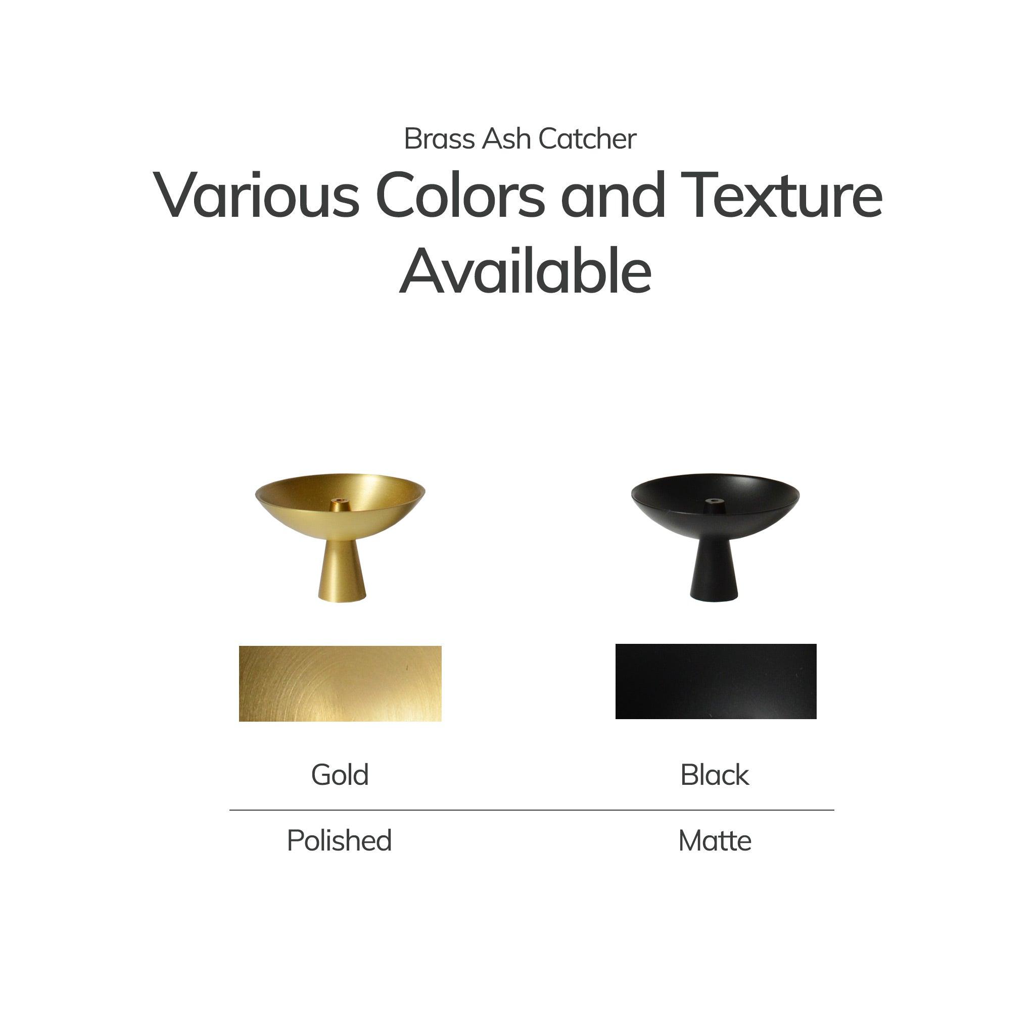 Black Brass Incense Holder with Ash Catcher CEDAR AND MYRRH