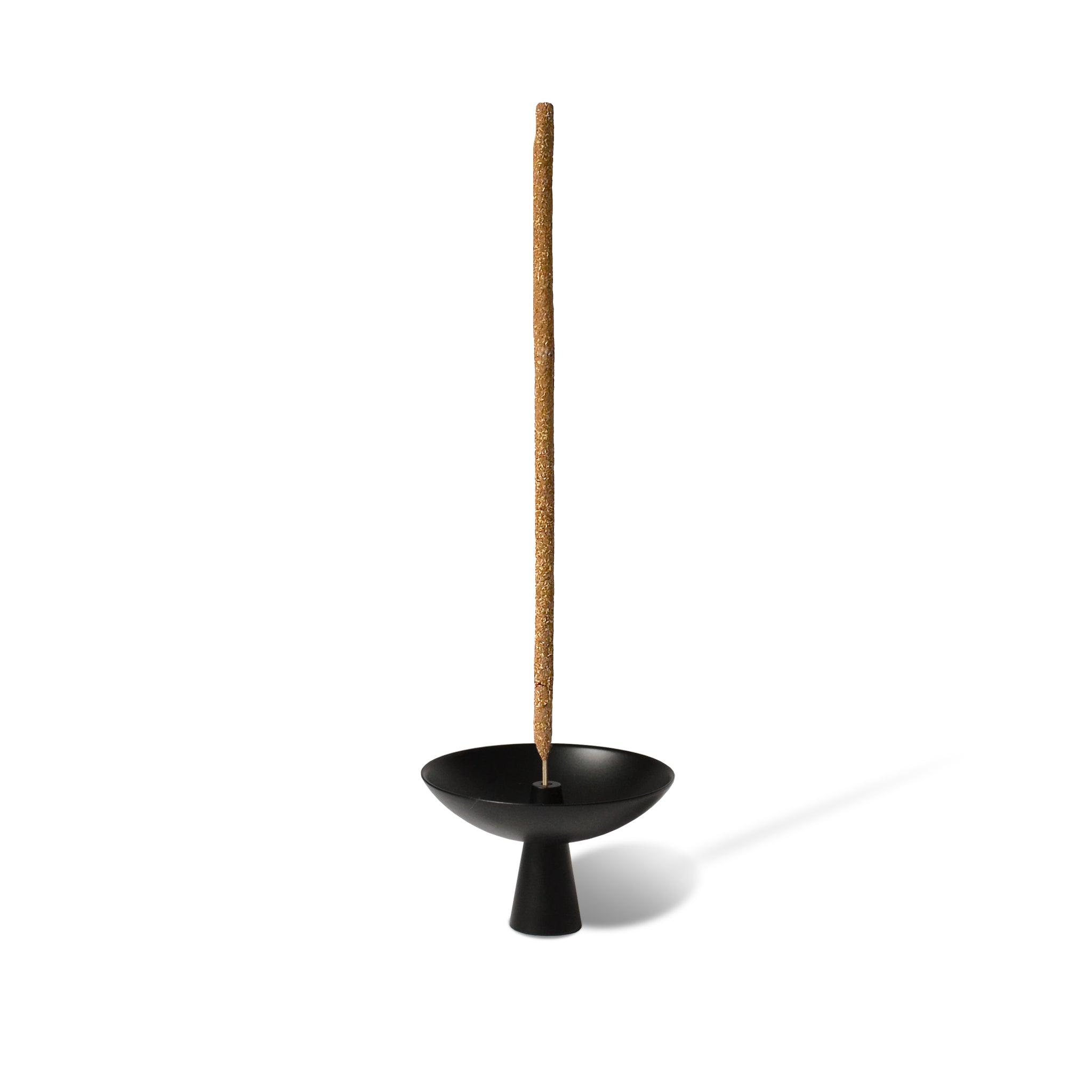 Black Brass Incense Holder with Ash Catcher CEDAR AND MYRRH