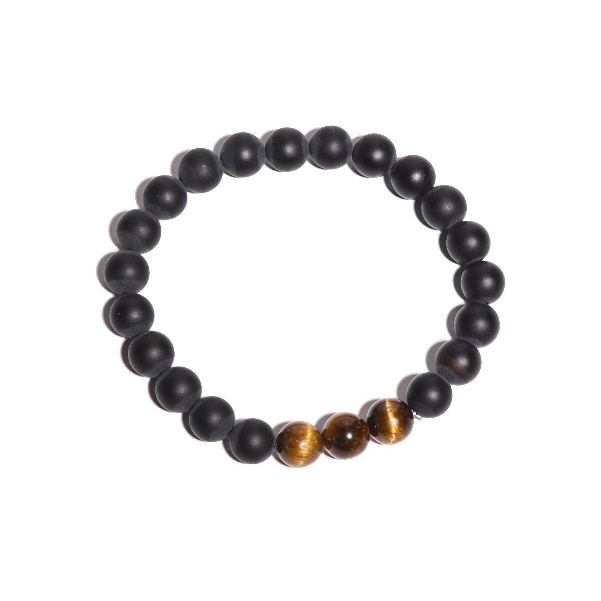 Black Onyx / Tiger's Eye Bracelet - PROTECT + MANIFEST CRYSTALS.COM