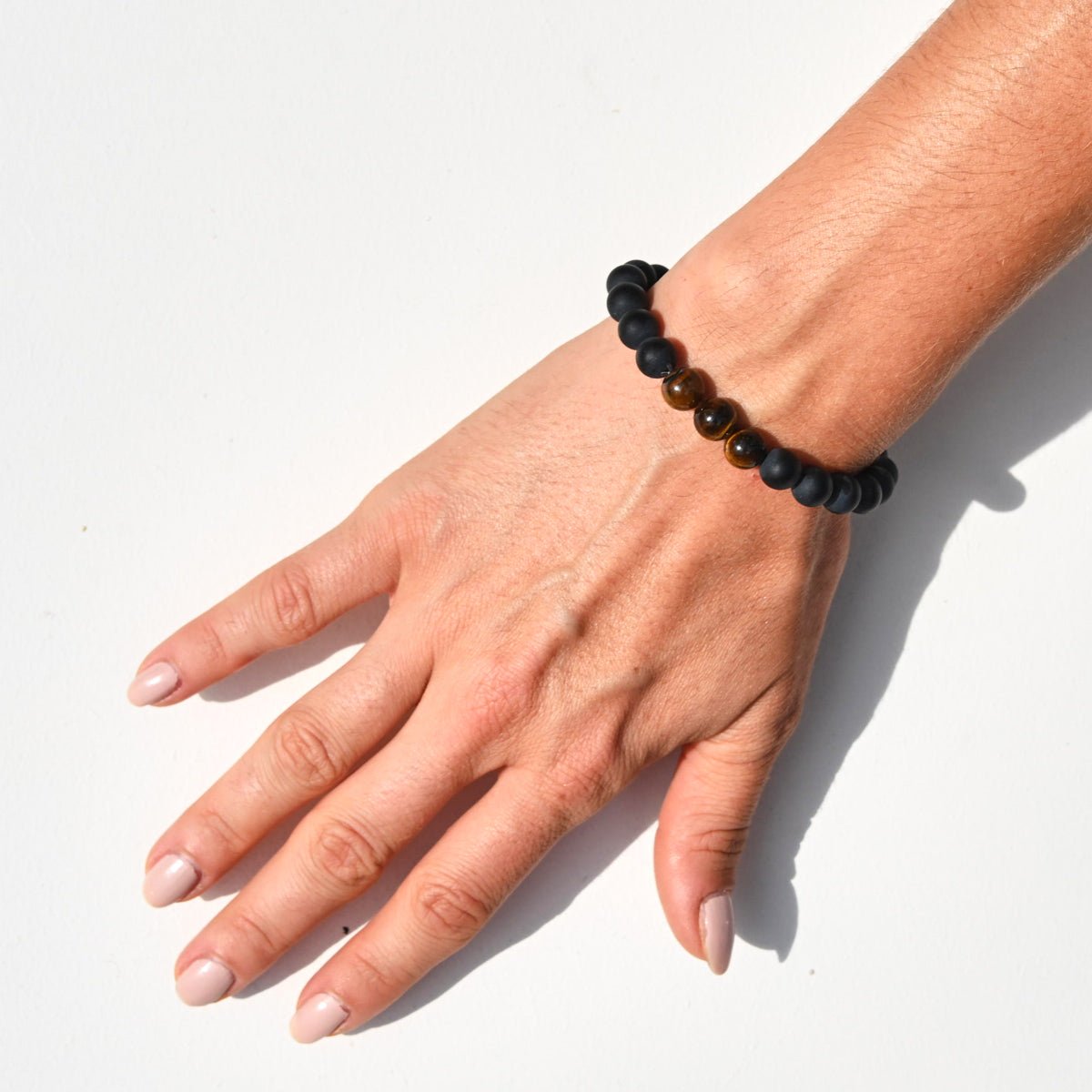 Black Onyx / Tiger's Eye Bracelet - PROTECT + MANIFEST CRYSTALS.COM