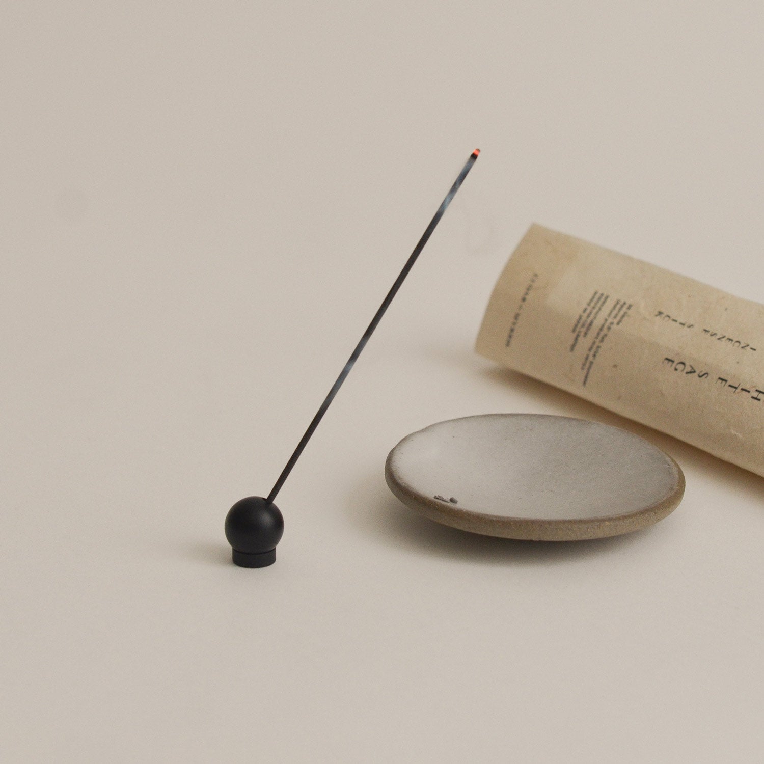 Black Sphere Brass Incense Holder CEDAR AND MYRRH