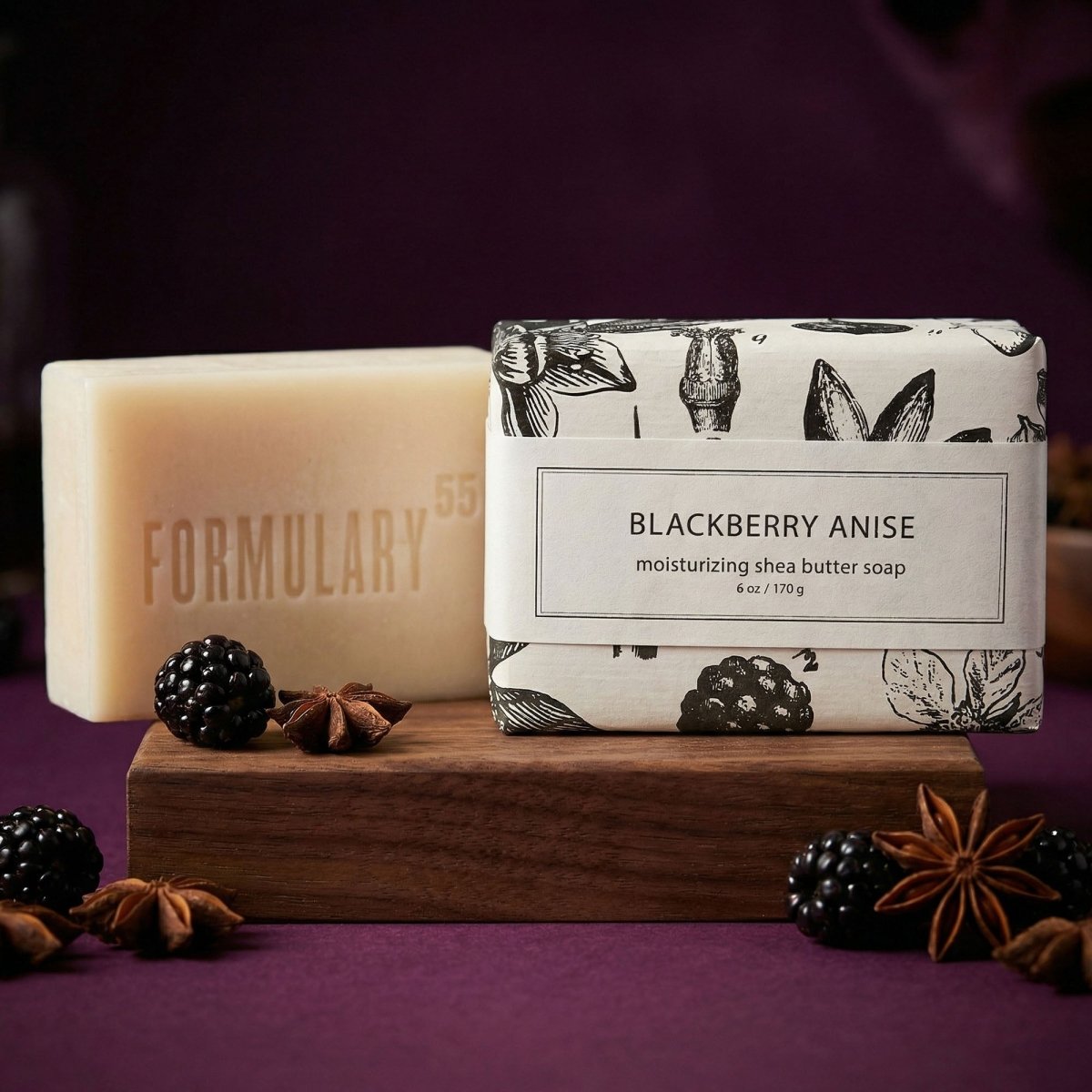 Blackberry Anise - Shea Butter Bar Soap Formulary 55