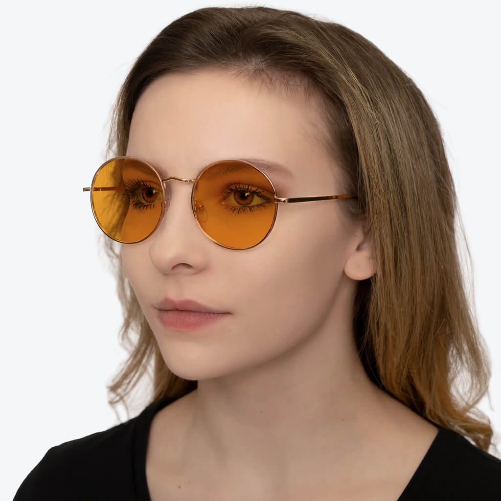 SunDown Elton Blue Blocking Glasses - Gold