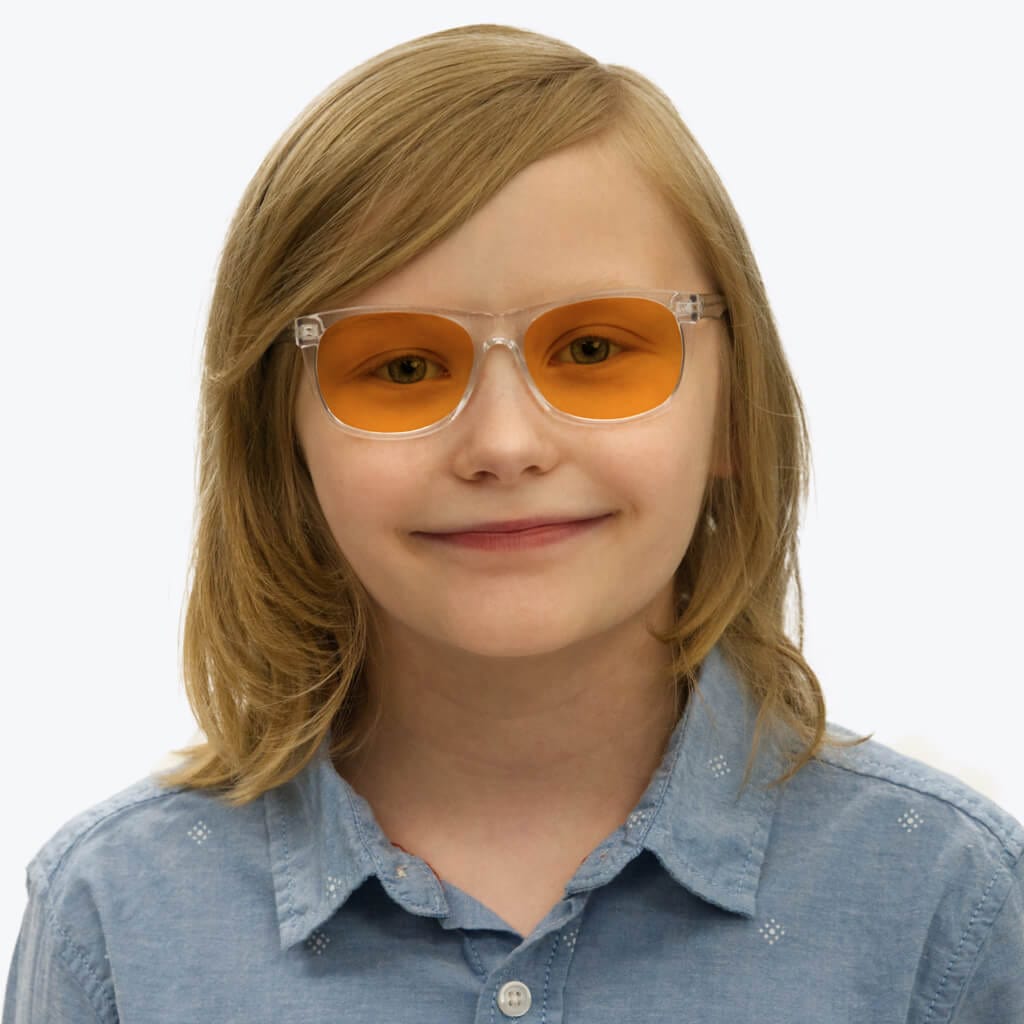 SunDown Kids Blue Blocking Glasses - Crystal