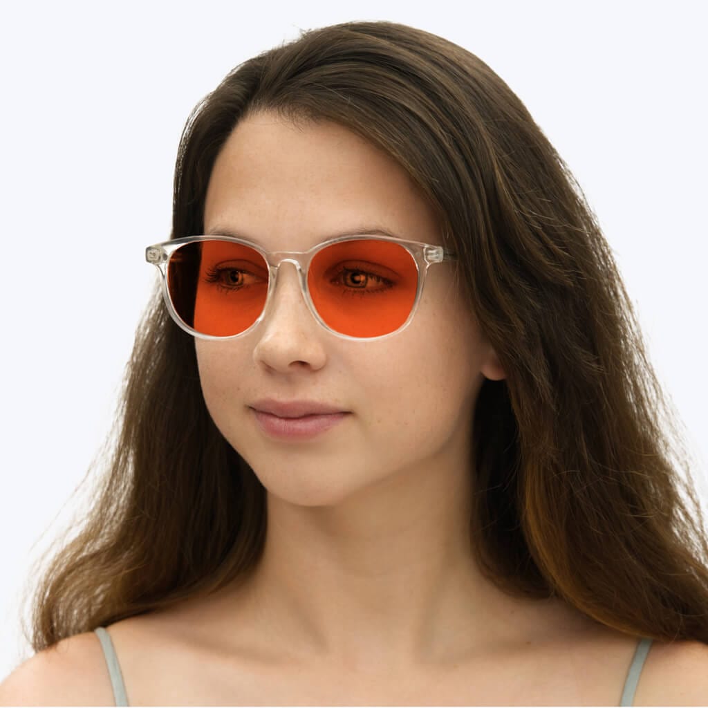 NightFall Billie Blue Blocking Glasses - Crystal